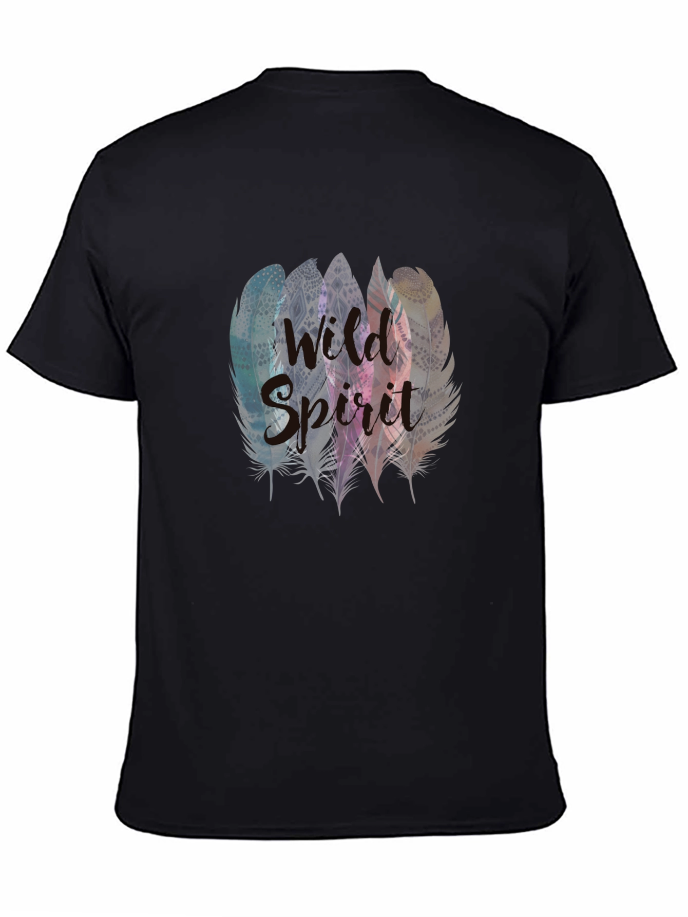 Wild Spirit Feather Graphic Tee - Stylish Comfort
