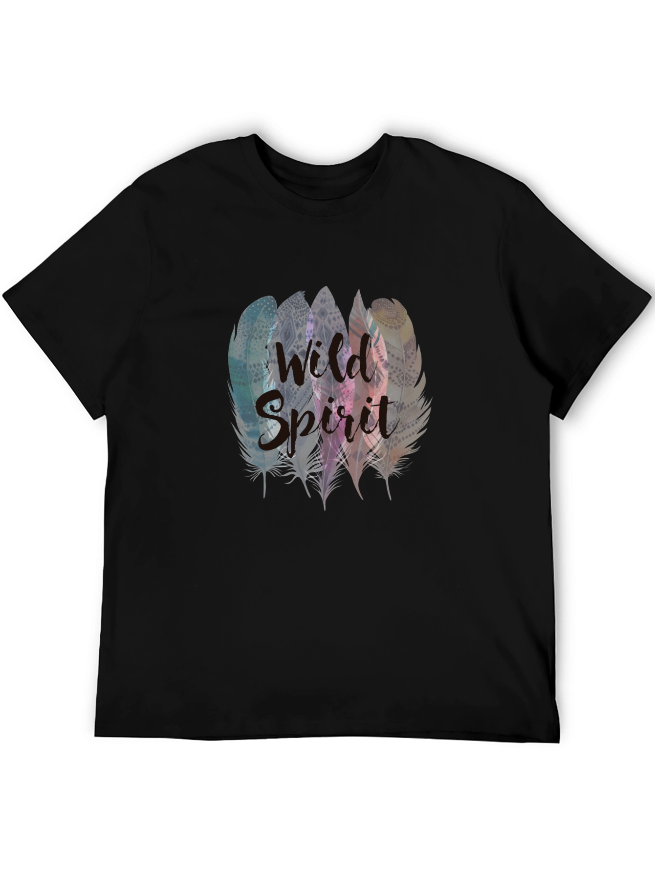 Wild Spirit Feather Graphic Tee - Stylish Comfort