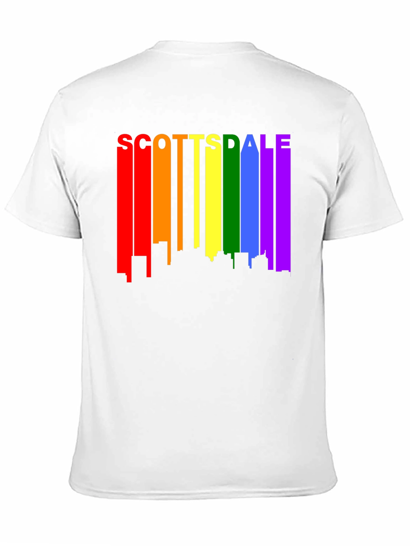 Scottsdale Pride T-Shirt - Rainbow Cityscape