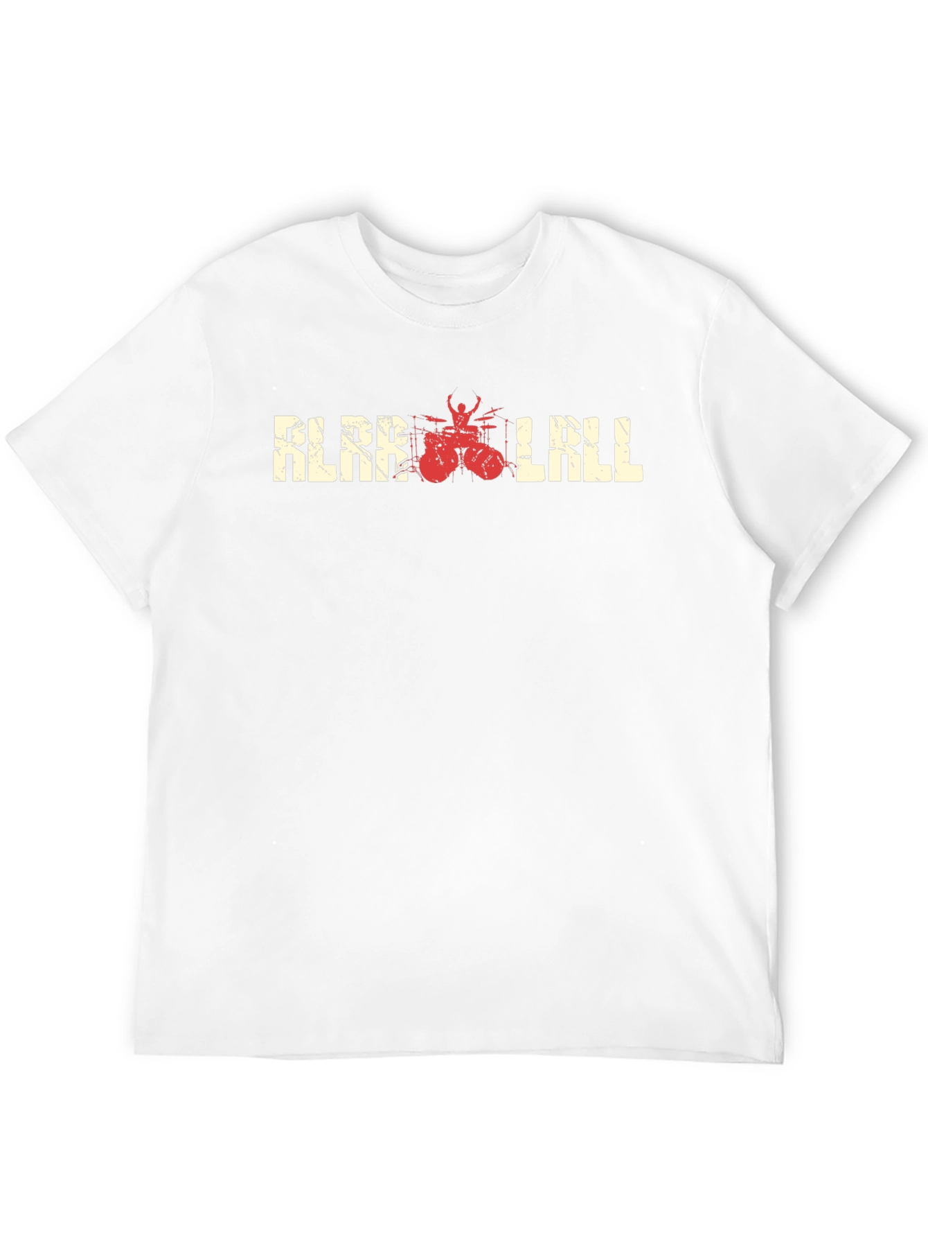 KLAR LALL Black T-Shirt with Drummer Graphic