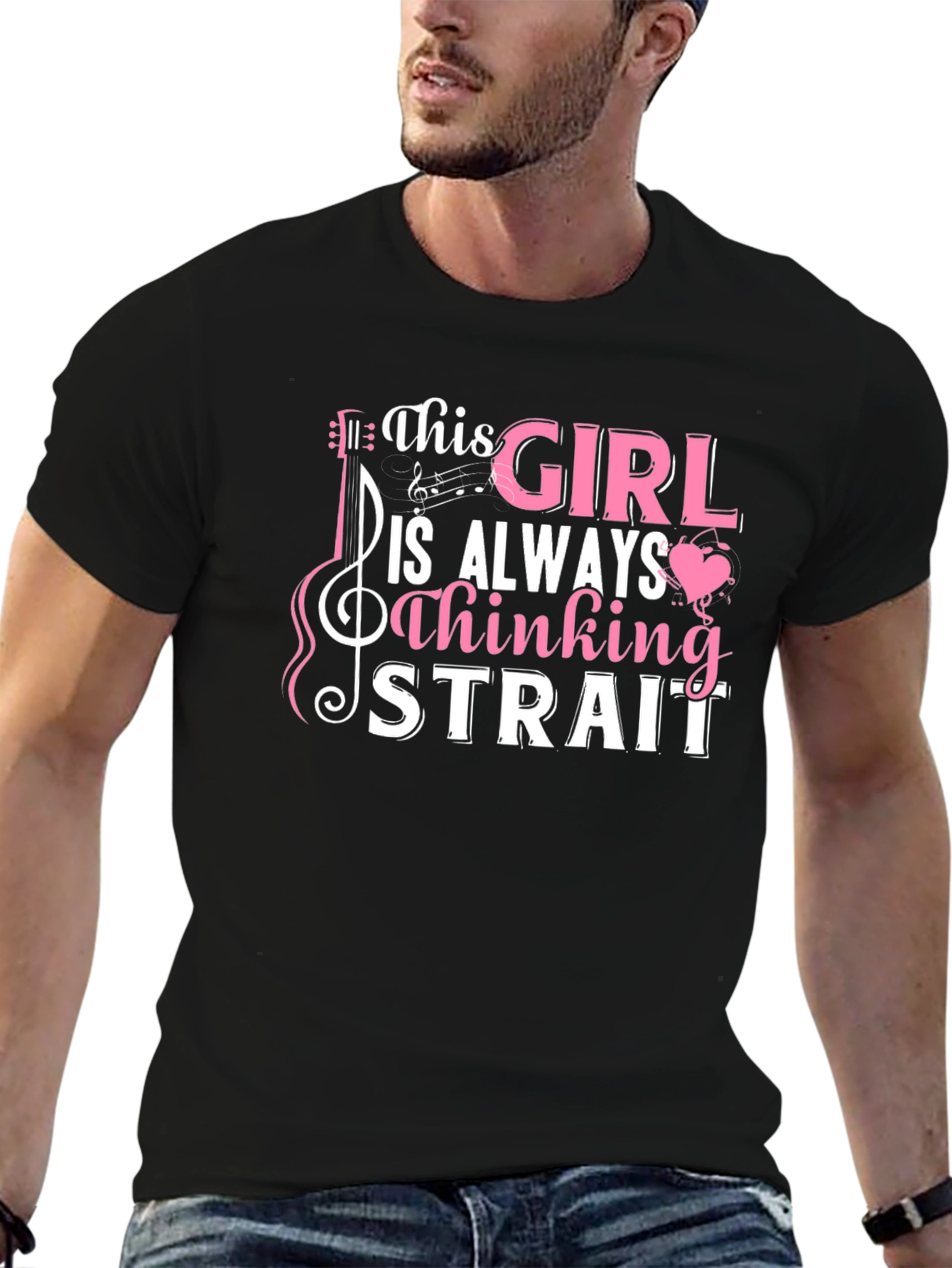 This Girl Always Thinking Strait T-Shirt