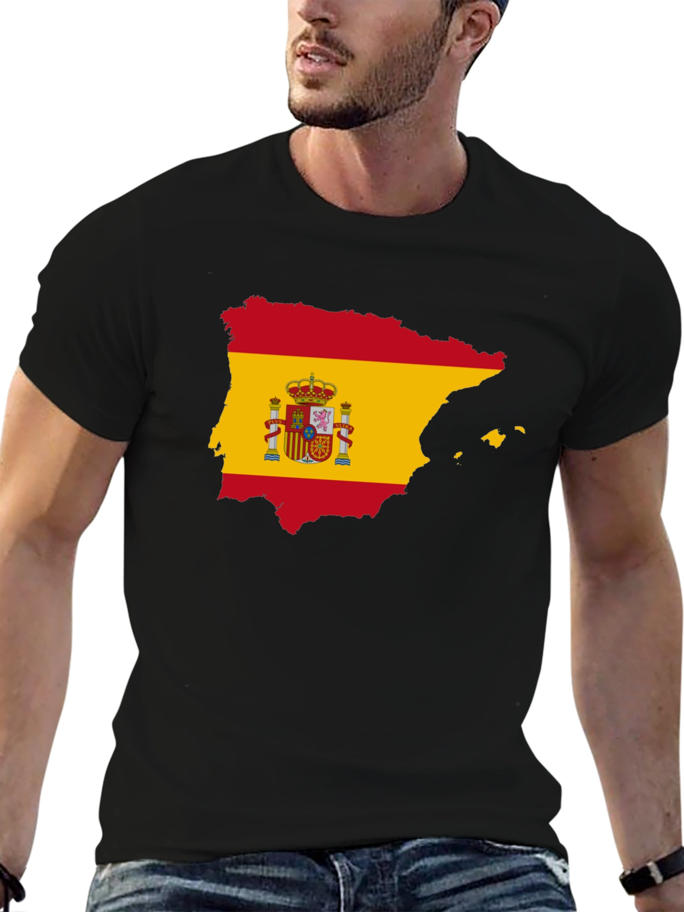Spain Flag Map Graphic T-Shirt