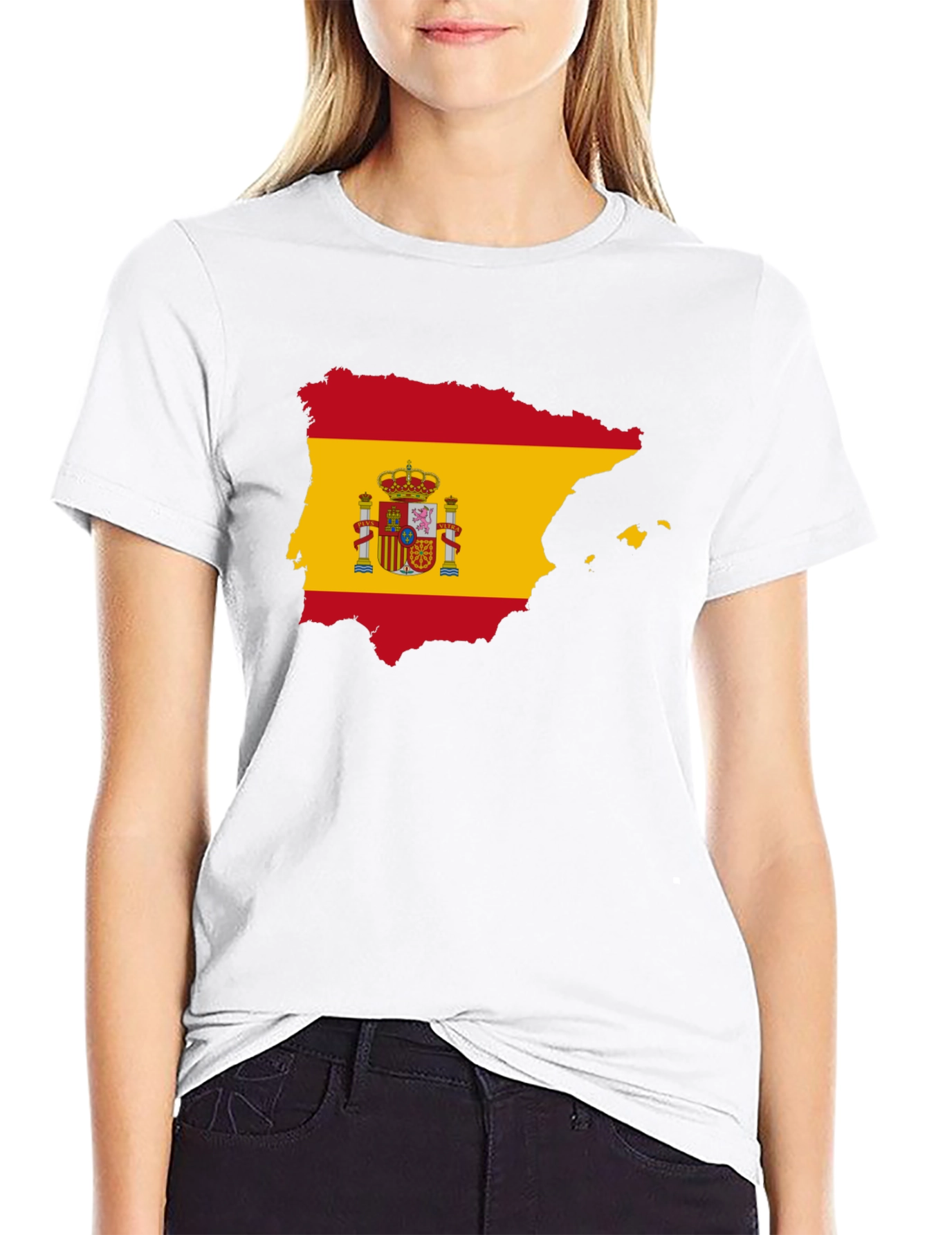 Spain Flag Map Graphic T-Shirt