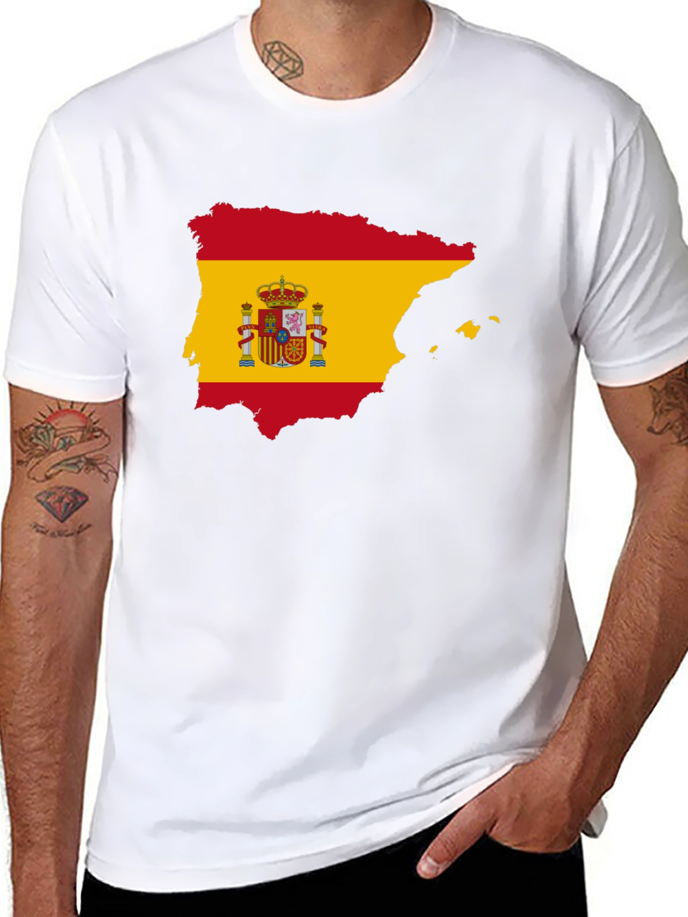 Spain Flag Map Graphic T-Shirt