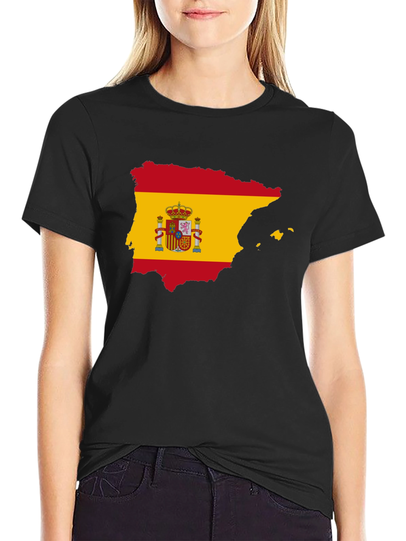 Spain Flag Map Graphic T-Shirt