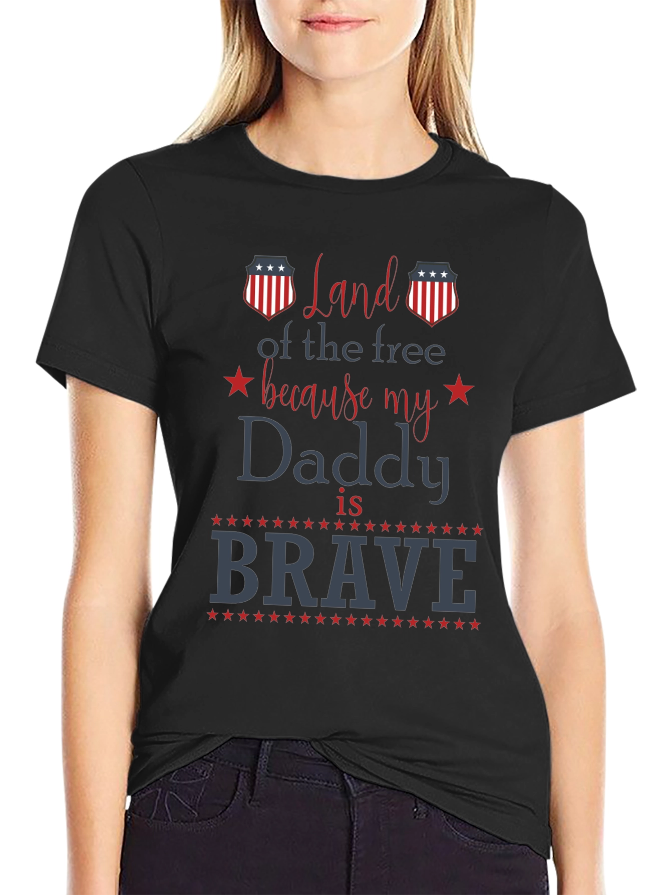 Land of the Free Brave Daddy T-Shirt