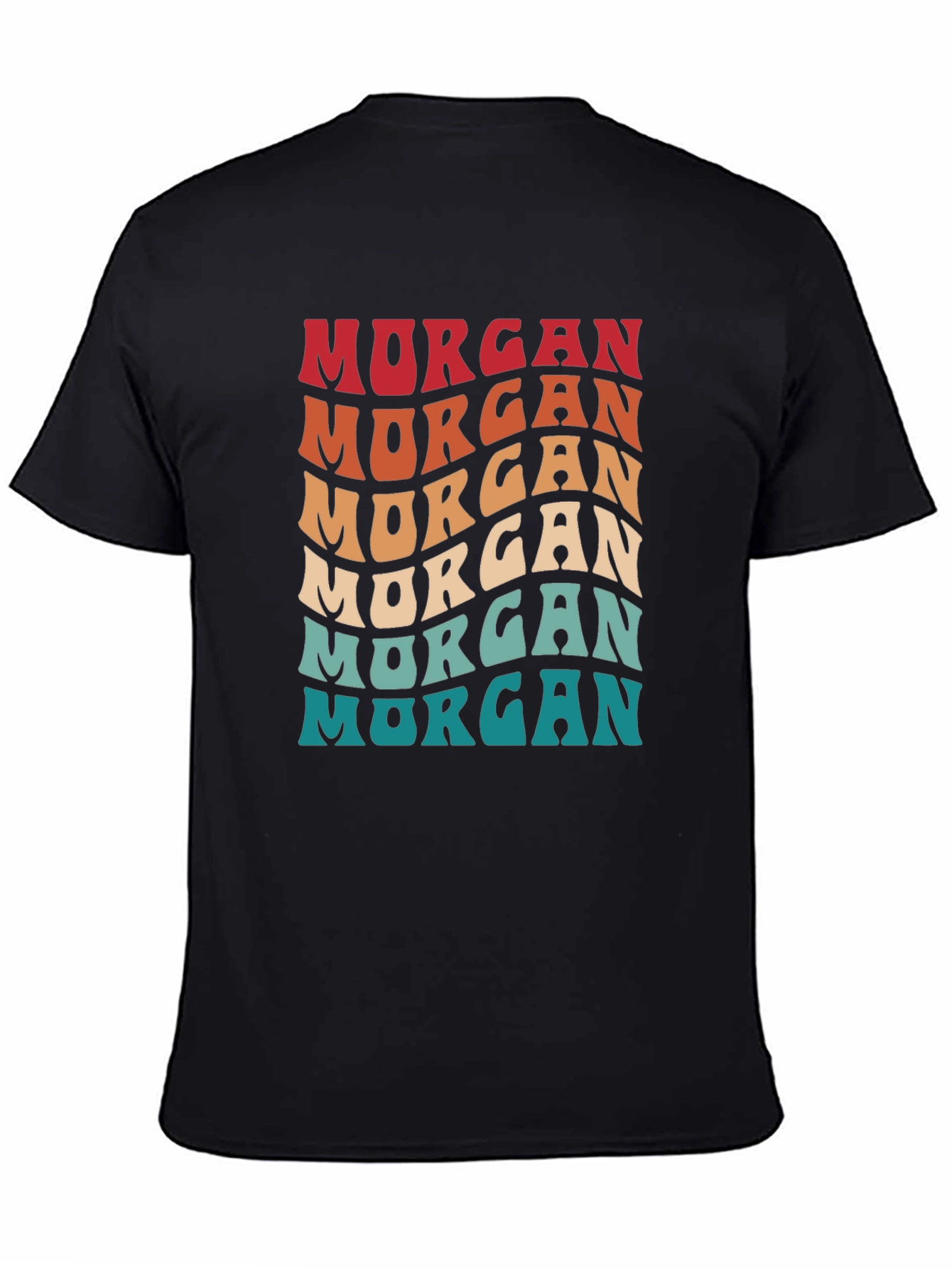 Retro Morgan T-Shirt - Wavy Text Design