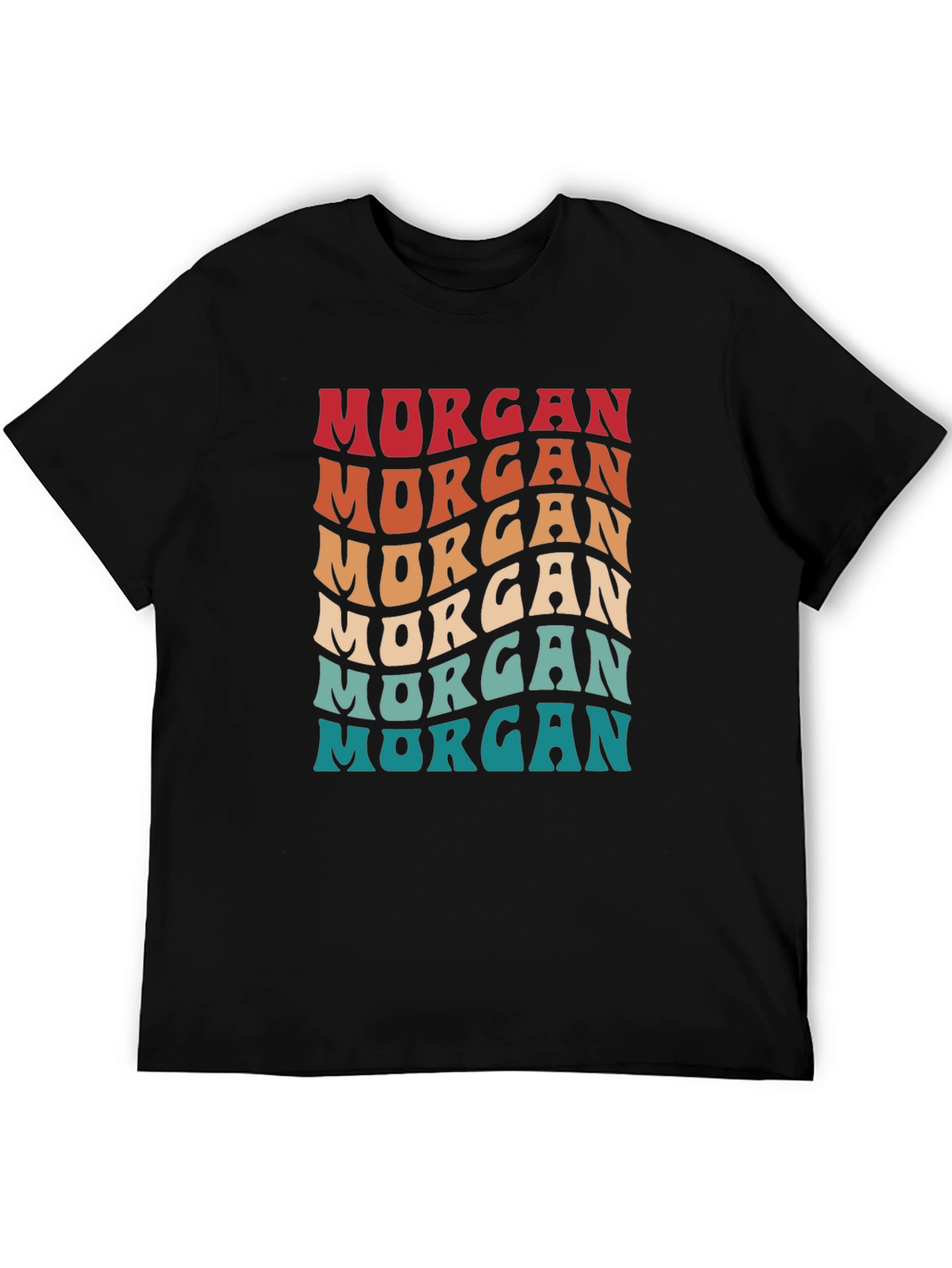 Retro Morgan T-Shirt - Wavy Text Design