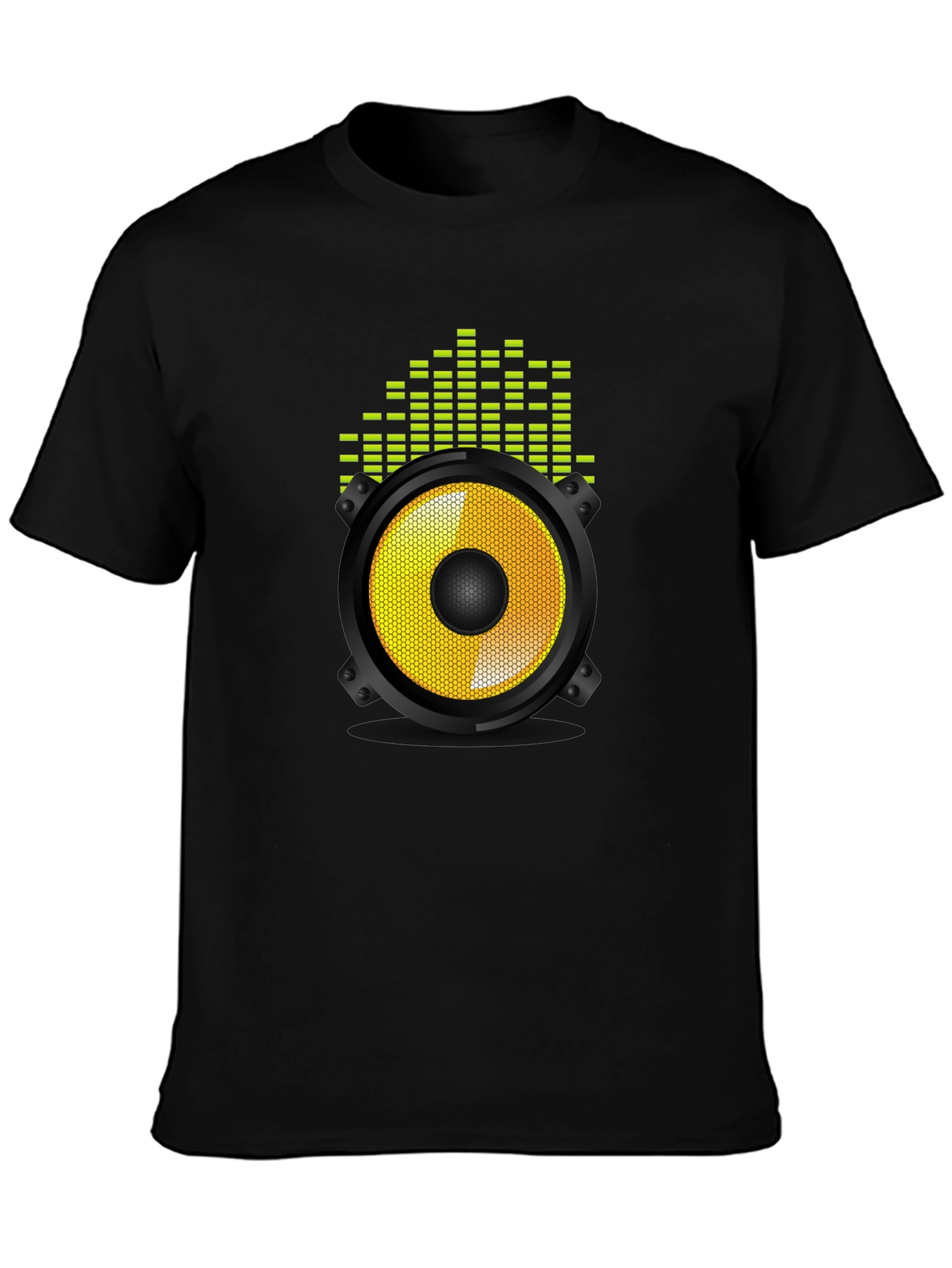 Speaker Graphic Tee - Black Cotton Blend