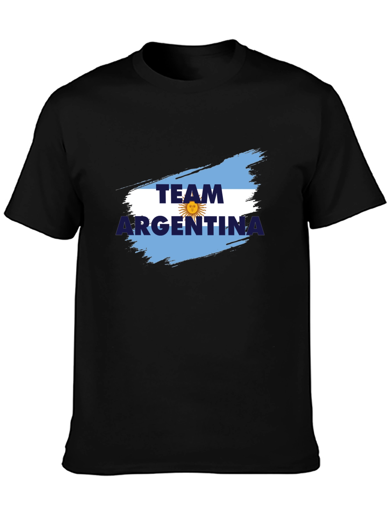 Argentina Team Graphic Black T-Shirt