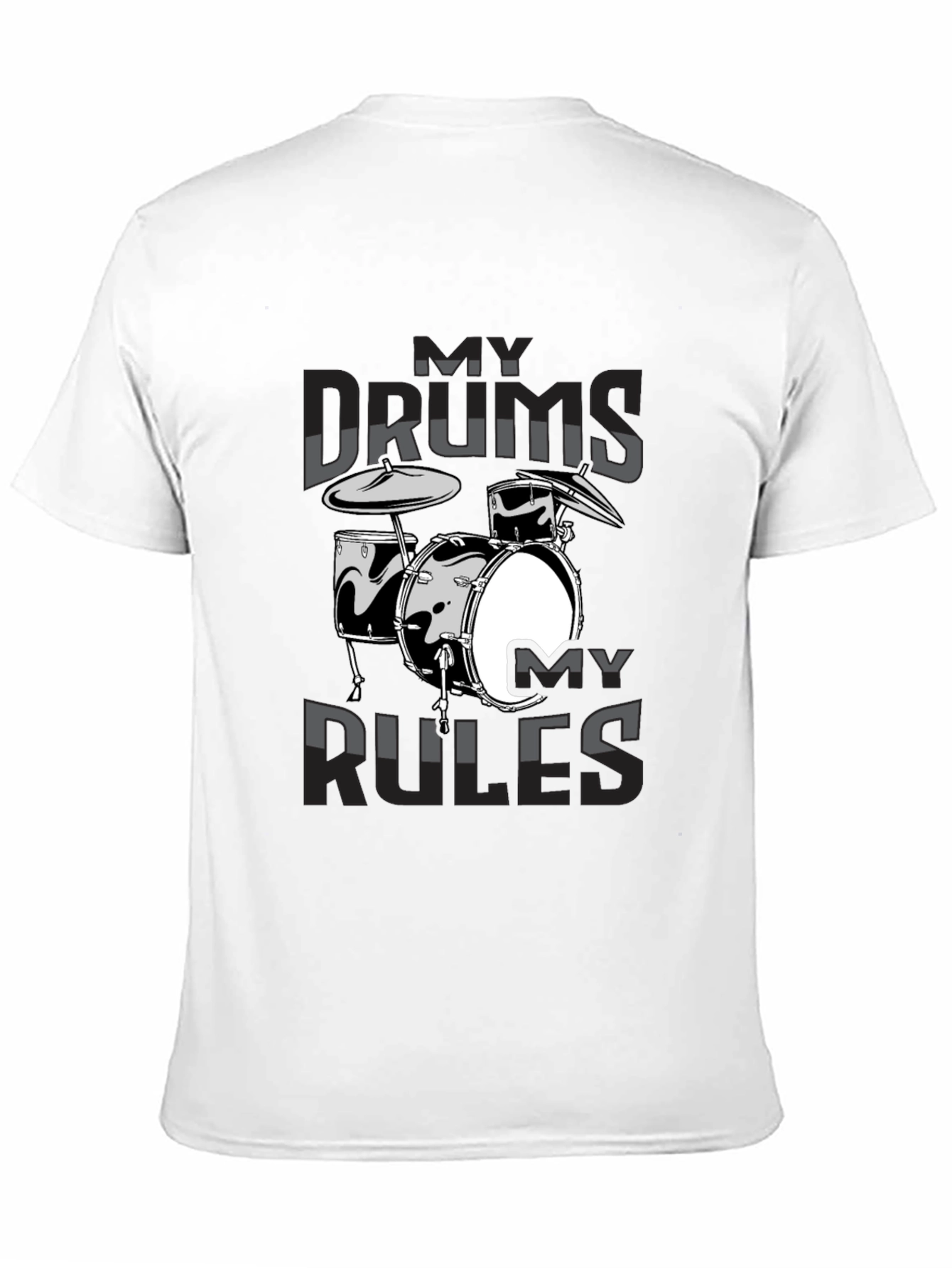 My Drums My Rules Black Graphic Tee