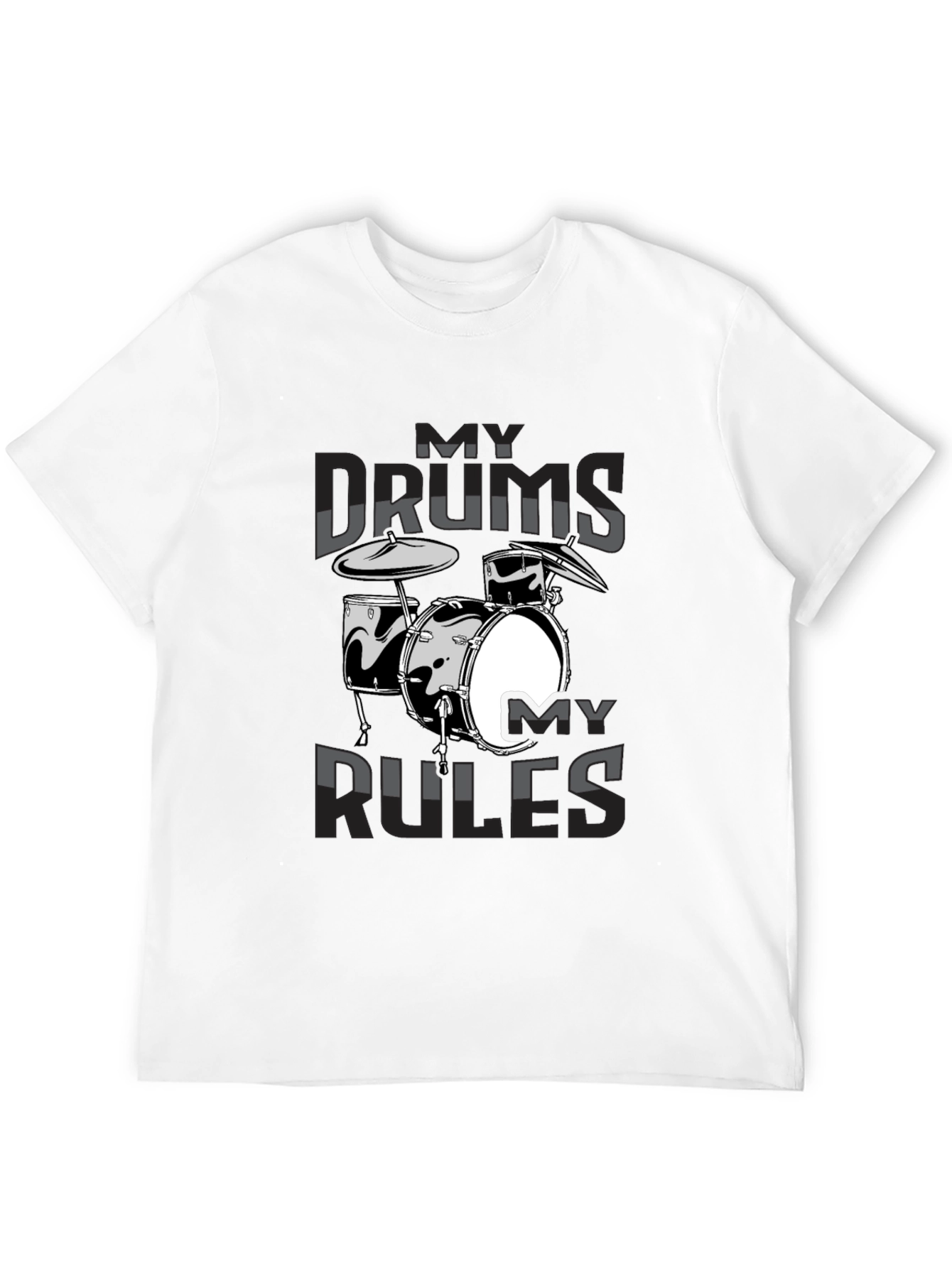 My Drums My Rules Black Graphic Tee
