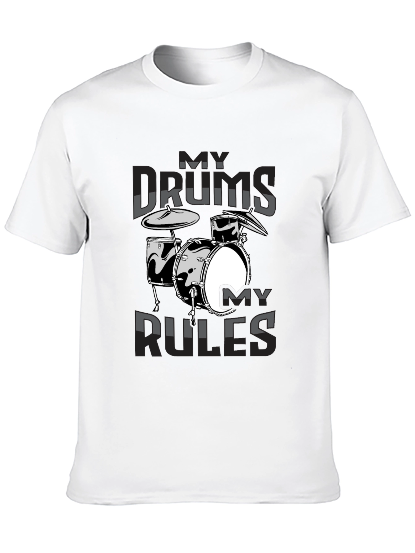 My Drums My Rules Black Graphic Tee