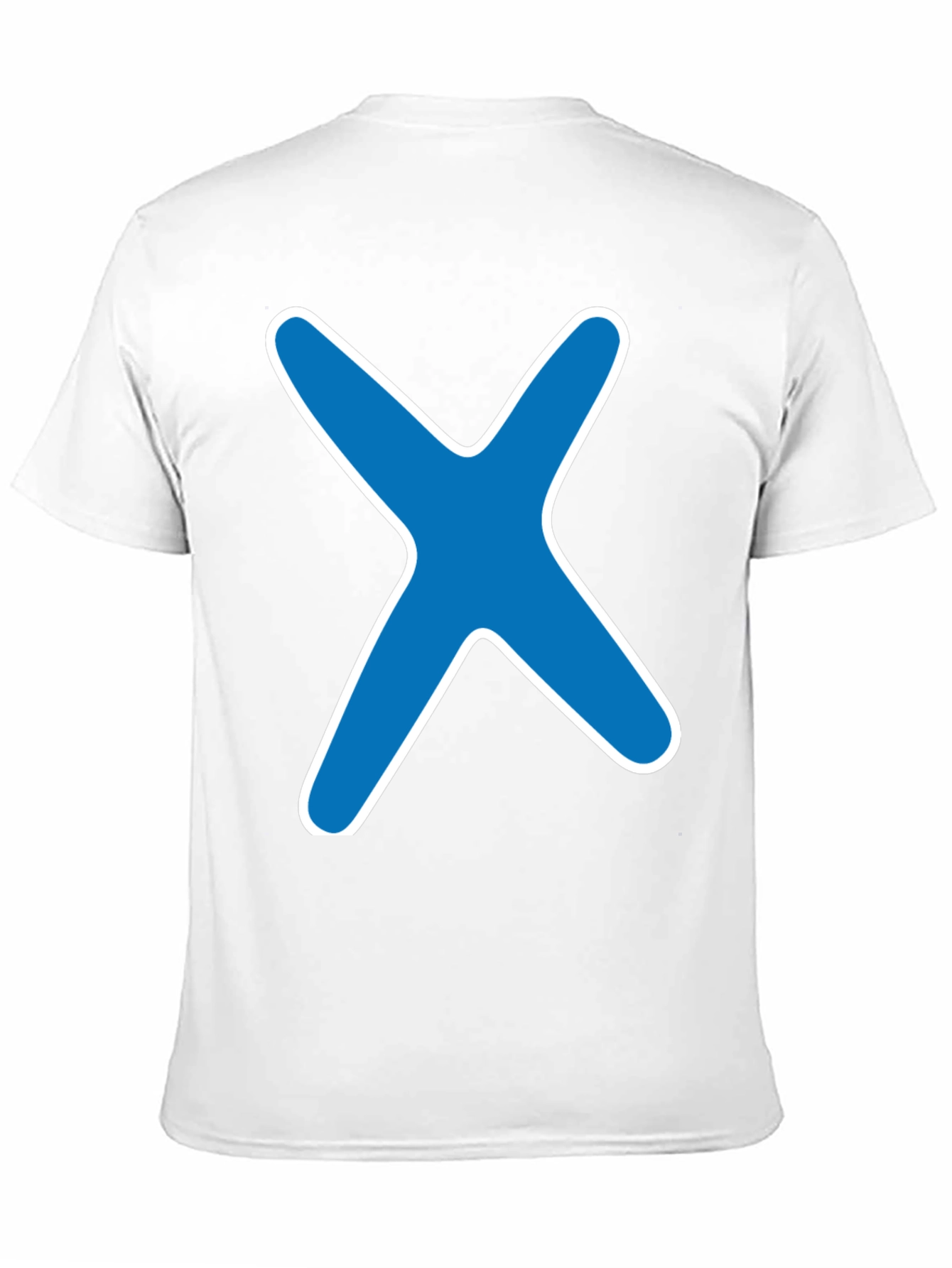 Blue X Graphic Black T-Shirt