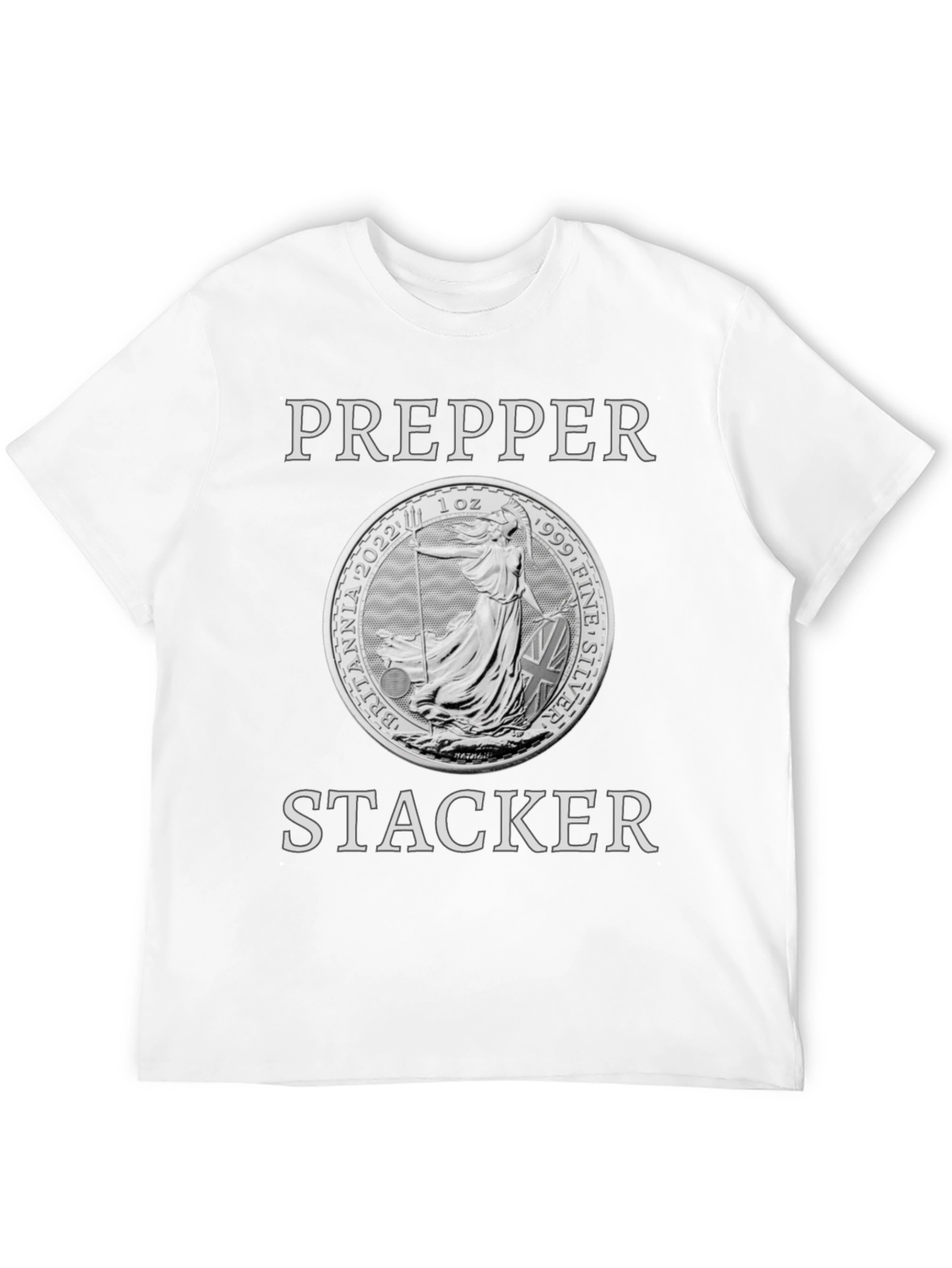 Prepper Stacker Britannia Coin T-Shirt