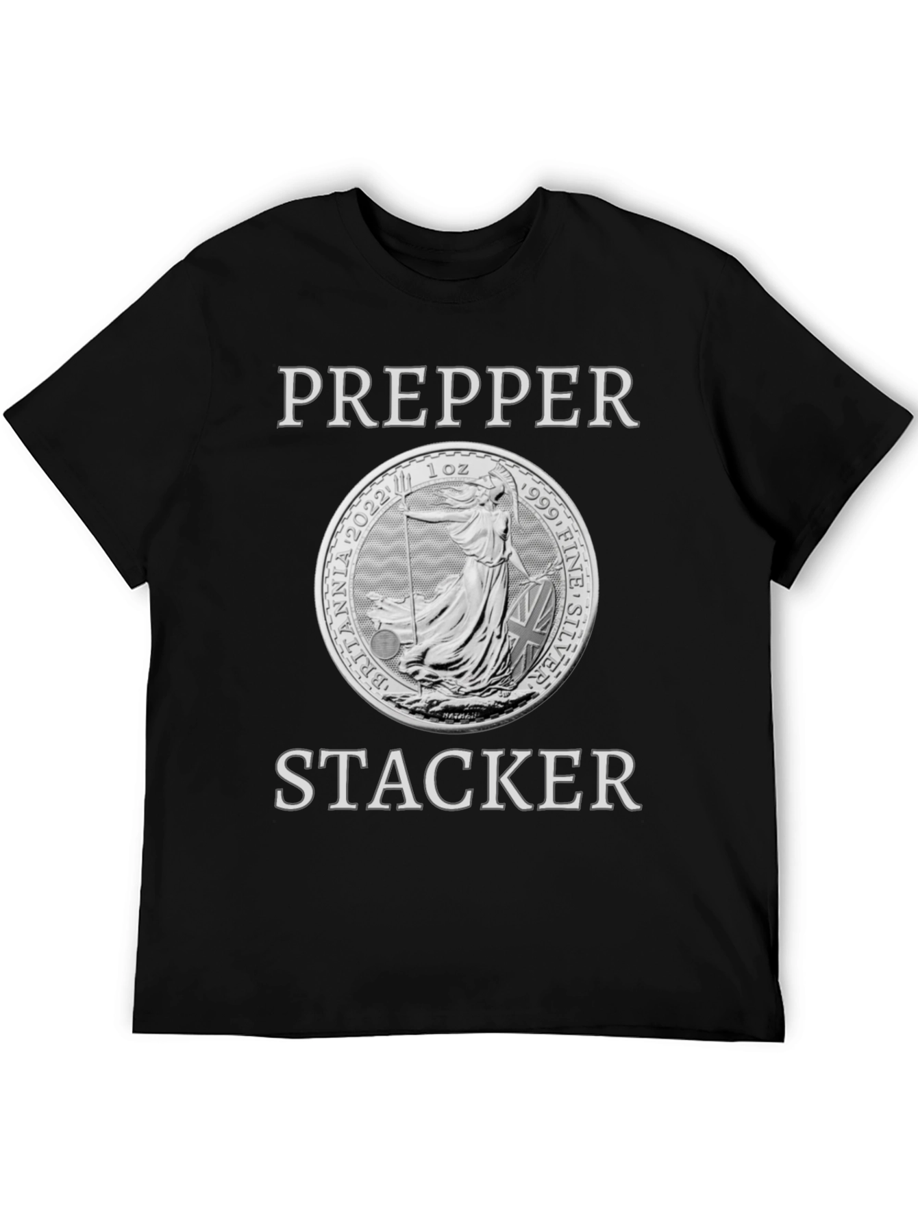 Prepper Stacker Britannia Coin T-Shirt