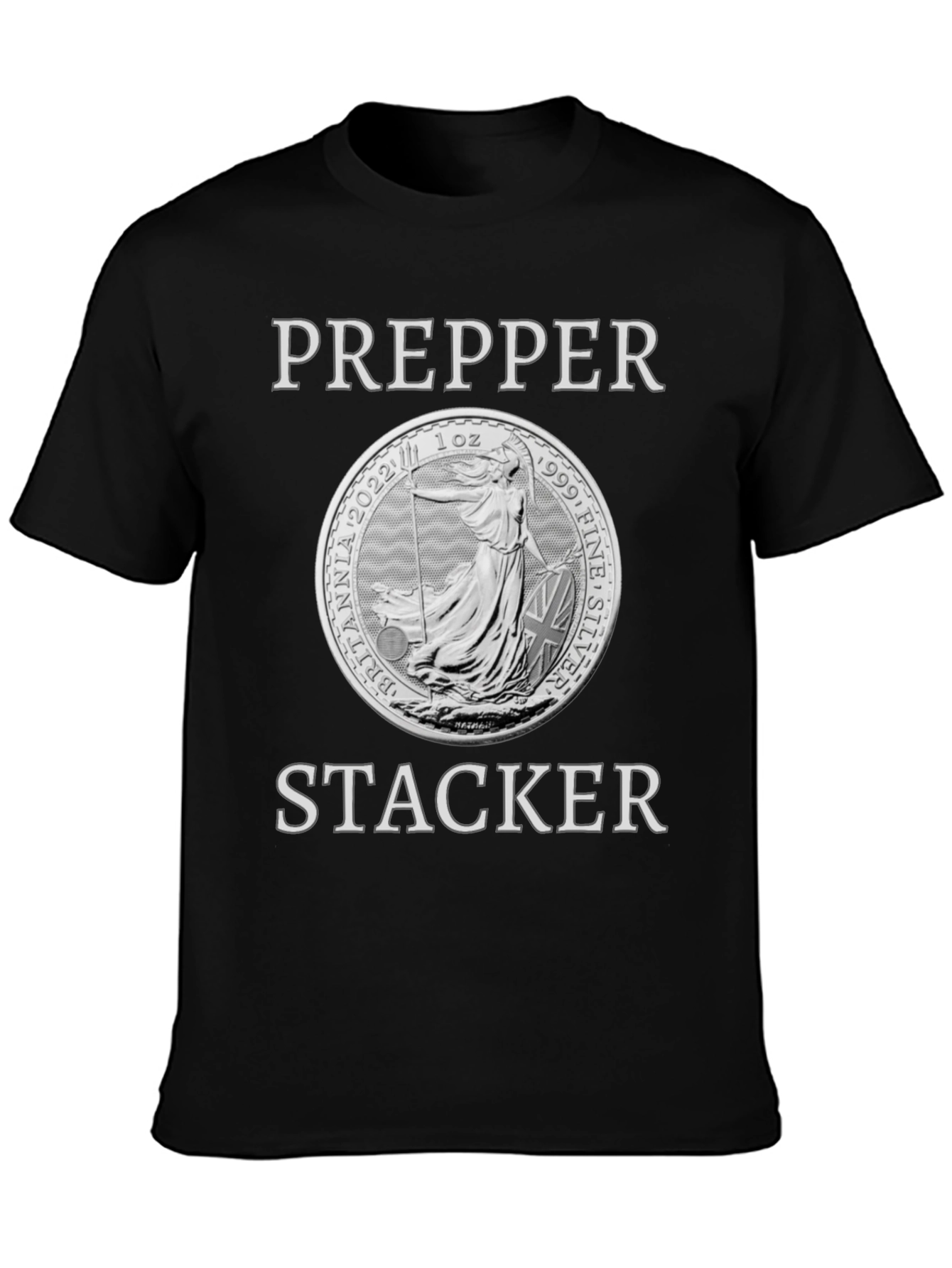 Prepper Stacker Britannia Coin T-Shirt