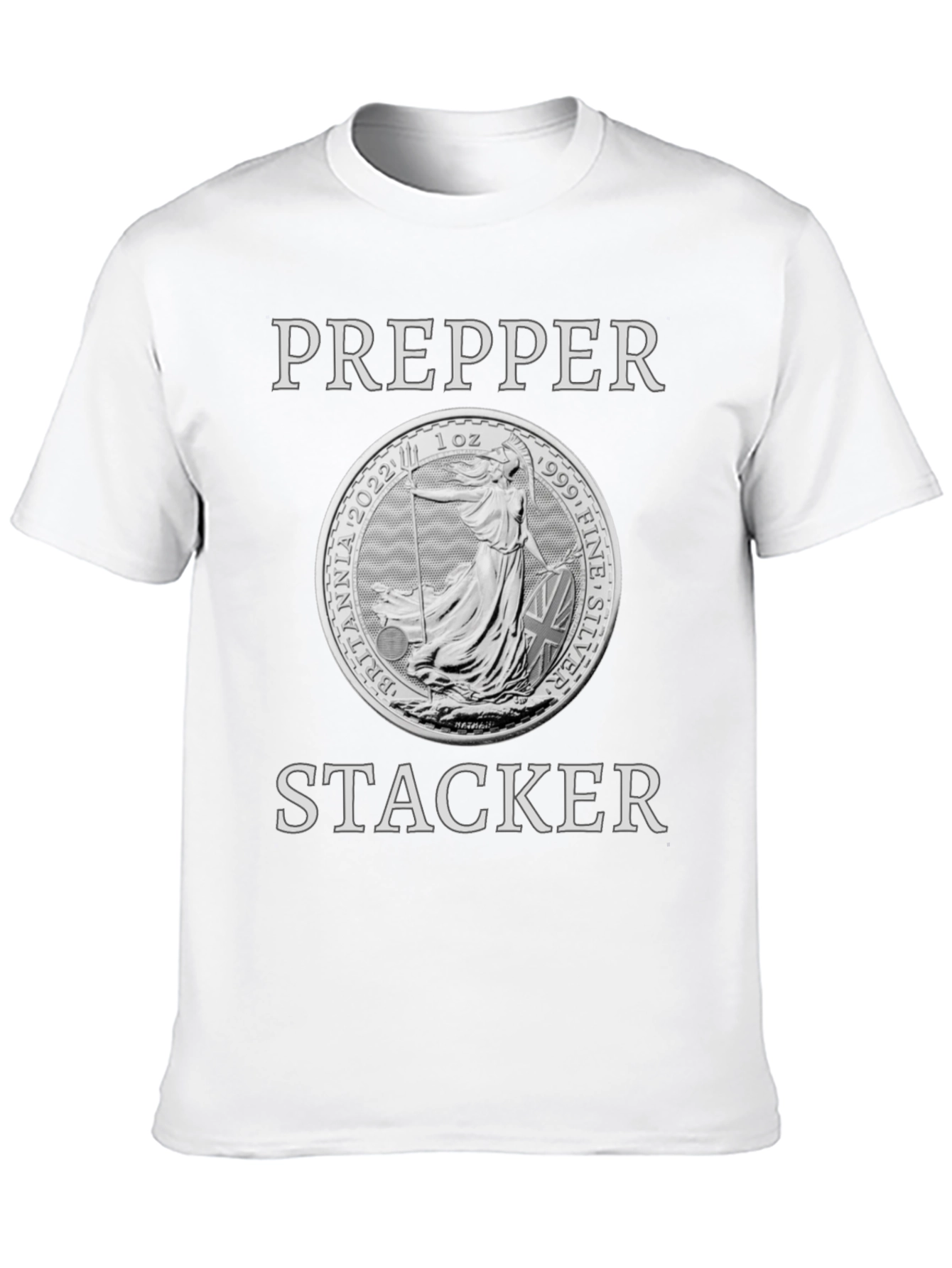 Prepper Stacker Britannia Coin T-Shirt