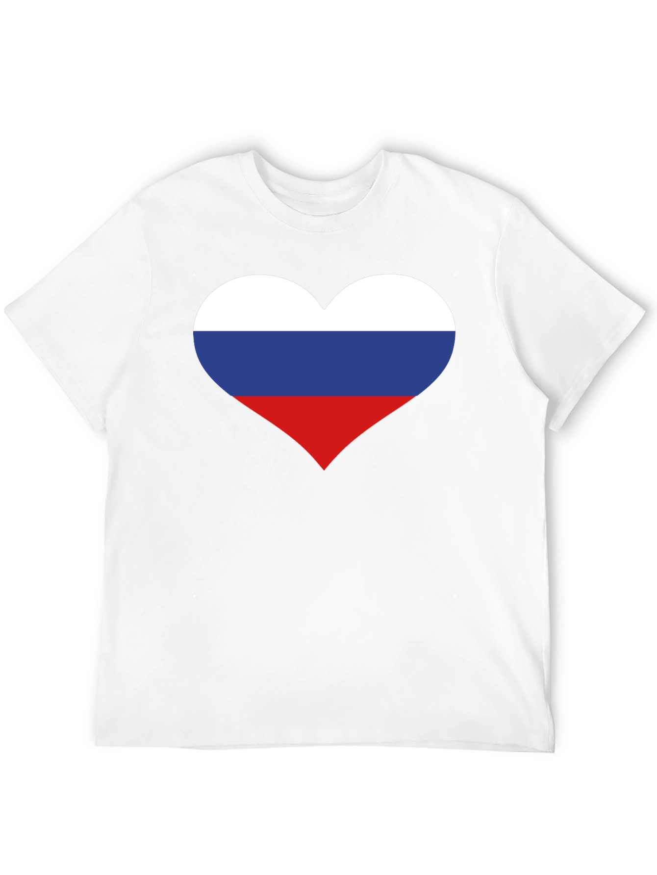 Russian Flag Heart Graphic Tee