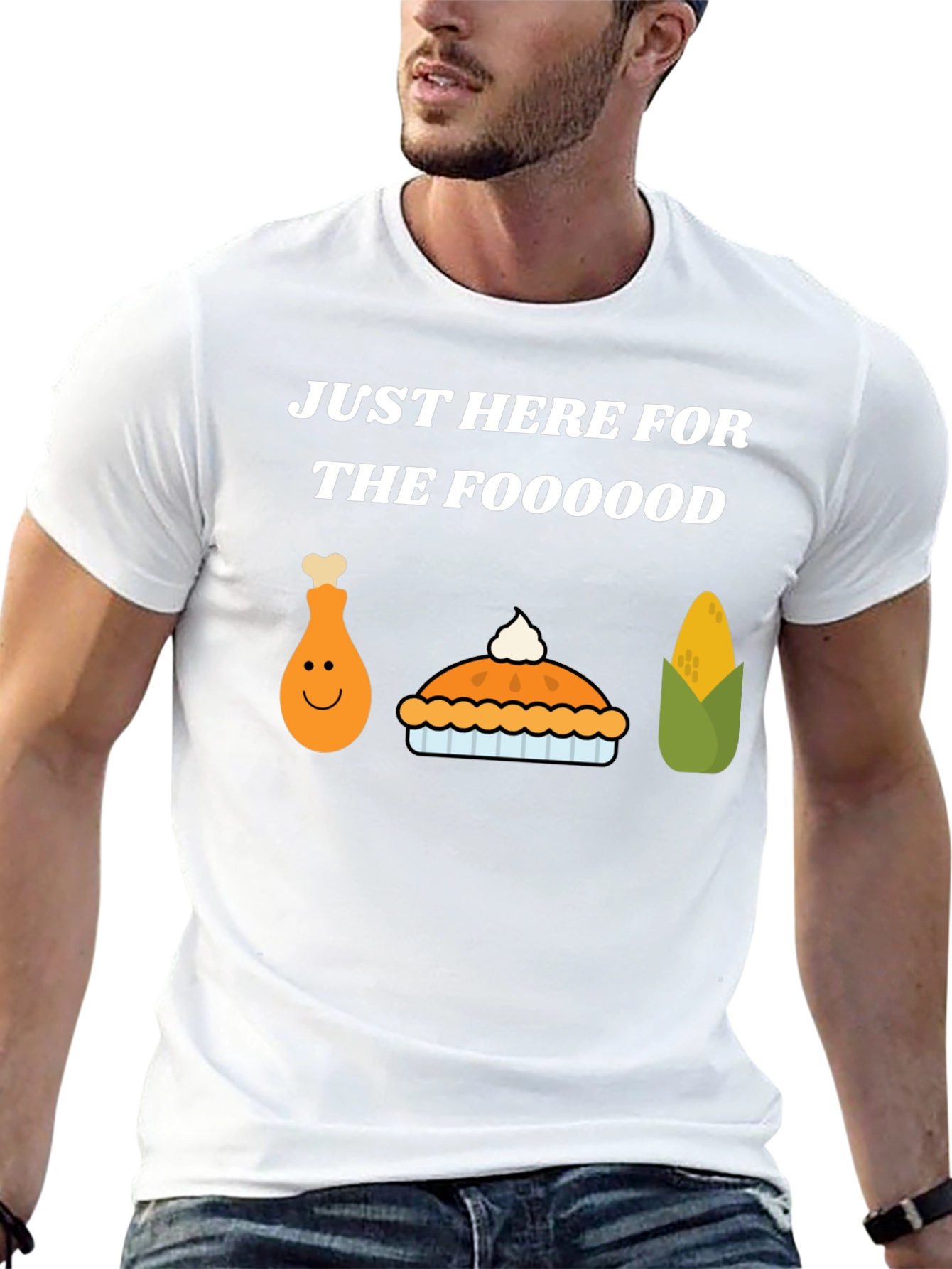 Just Here For The Food Thanksgiving T-Shirt