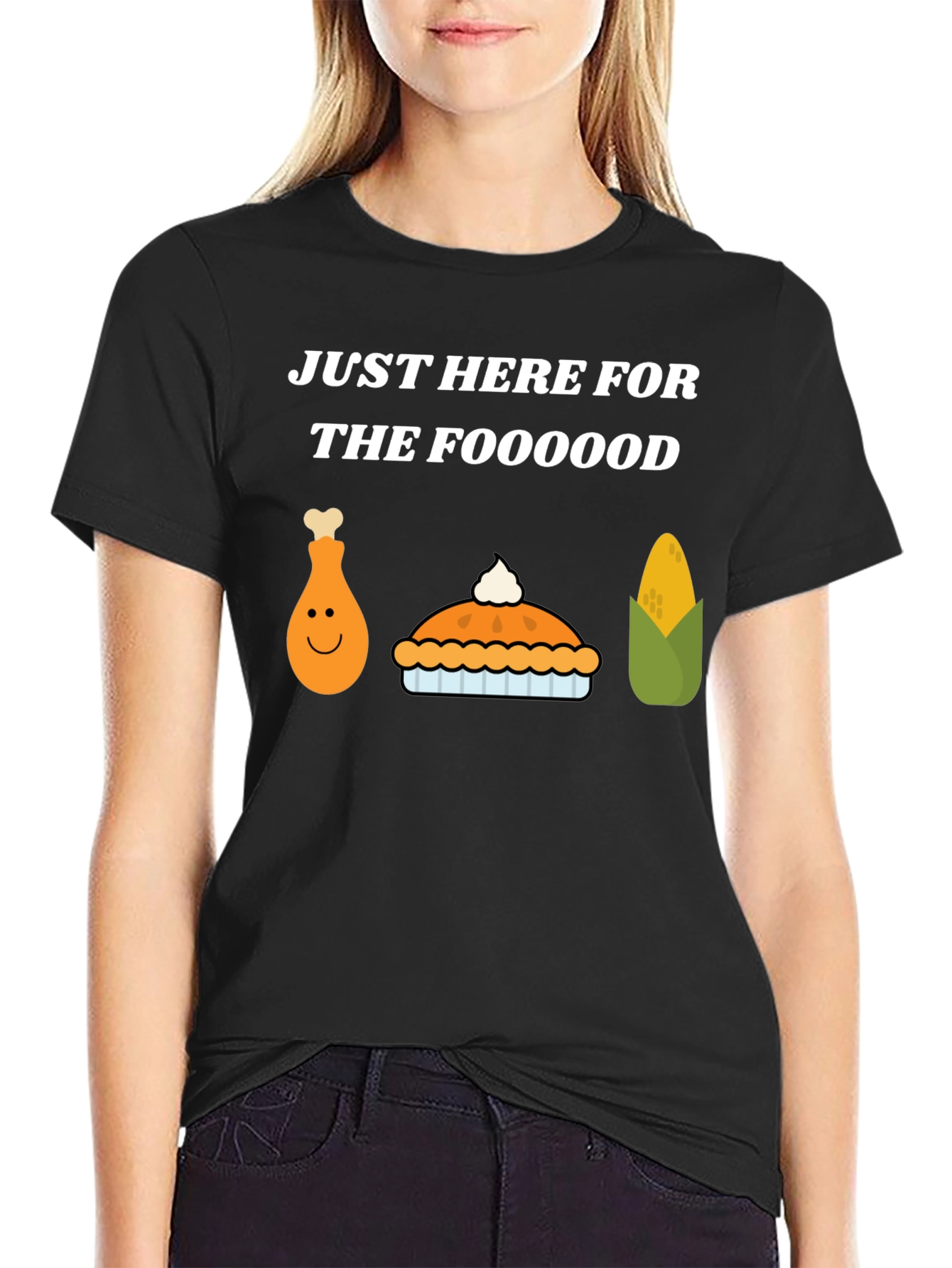 Just Here For The Food Thanksgiving T-Shirt