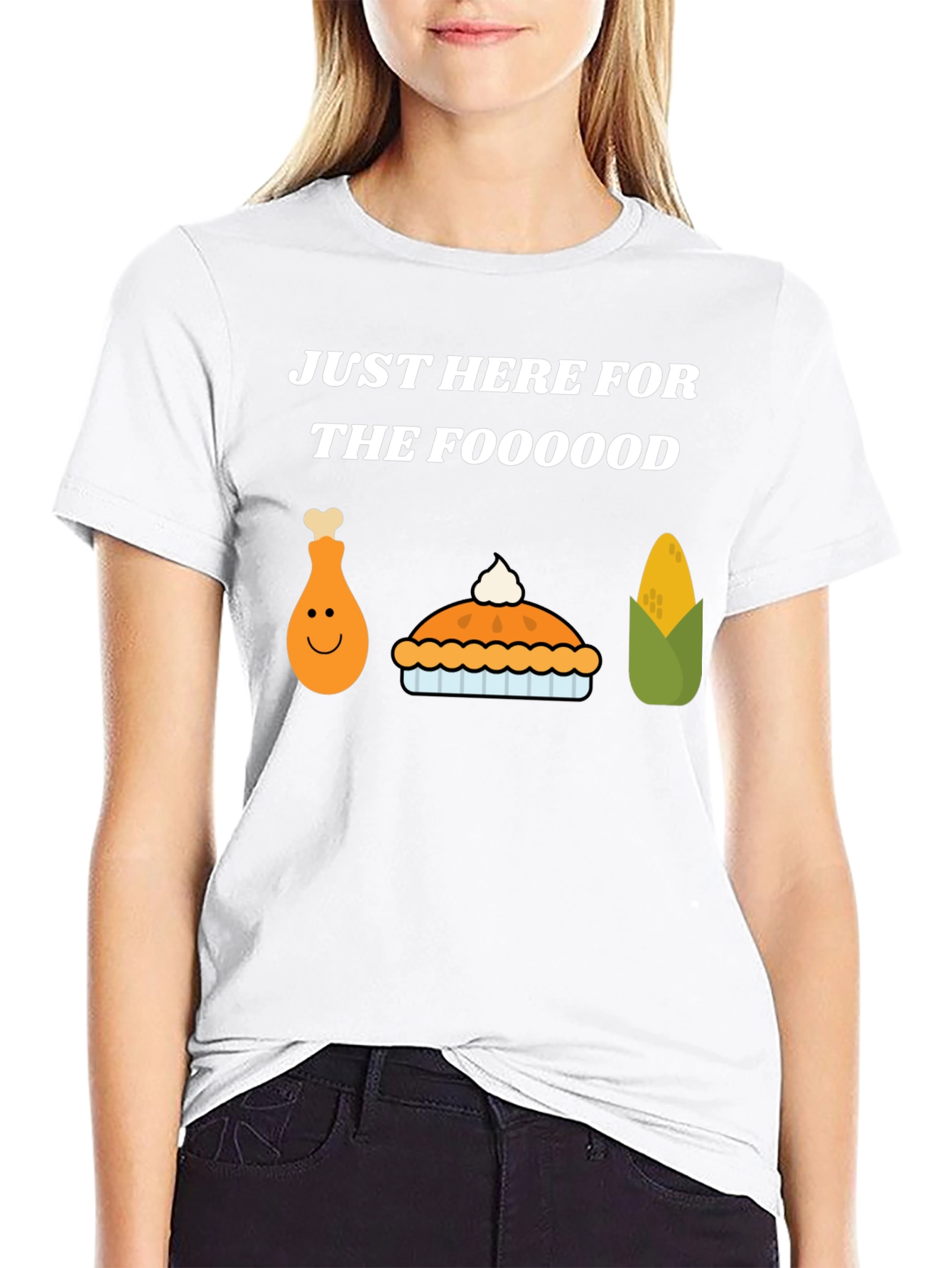 Just Here For The Food Thanksgiving T-Shirt