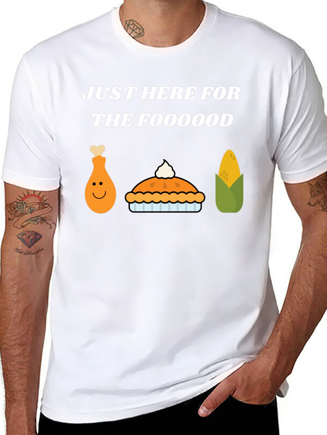 Just Here For The Food Thanksgiving T-Shirt