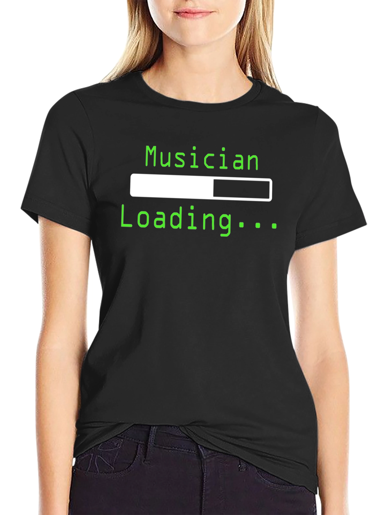 Musician Loading Black T-Shirt