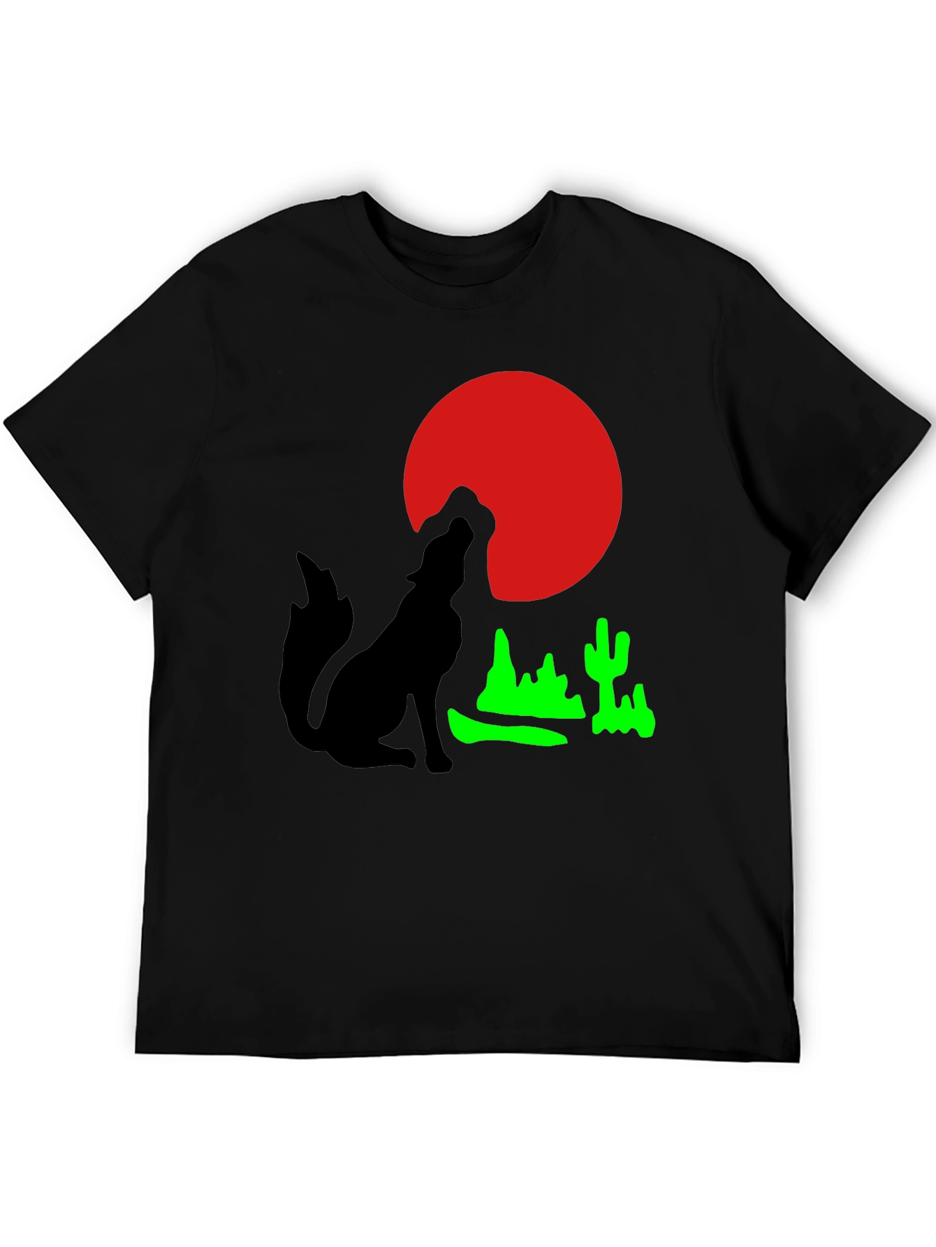 Desert Moon Wolf Graphic Tee