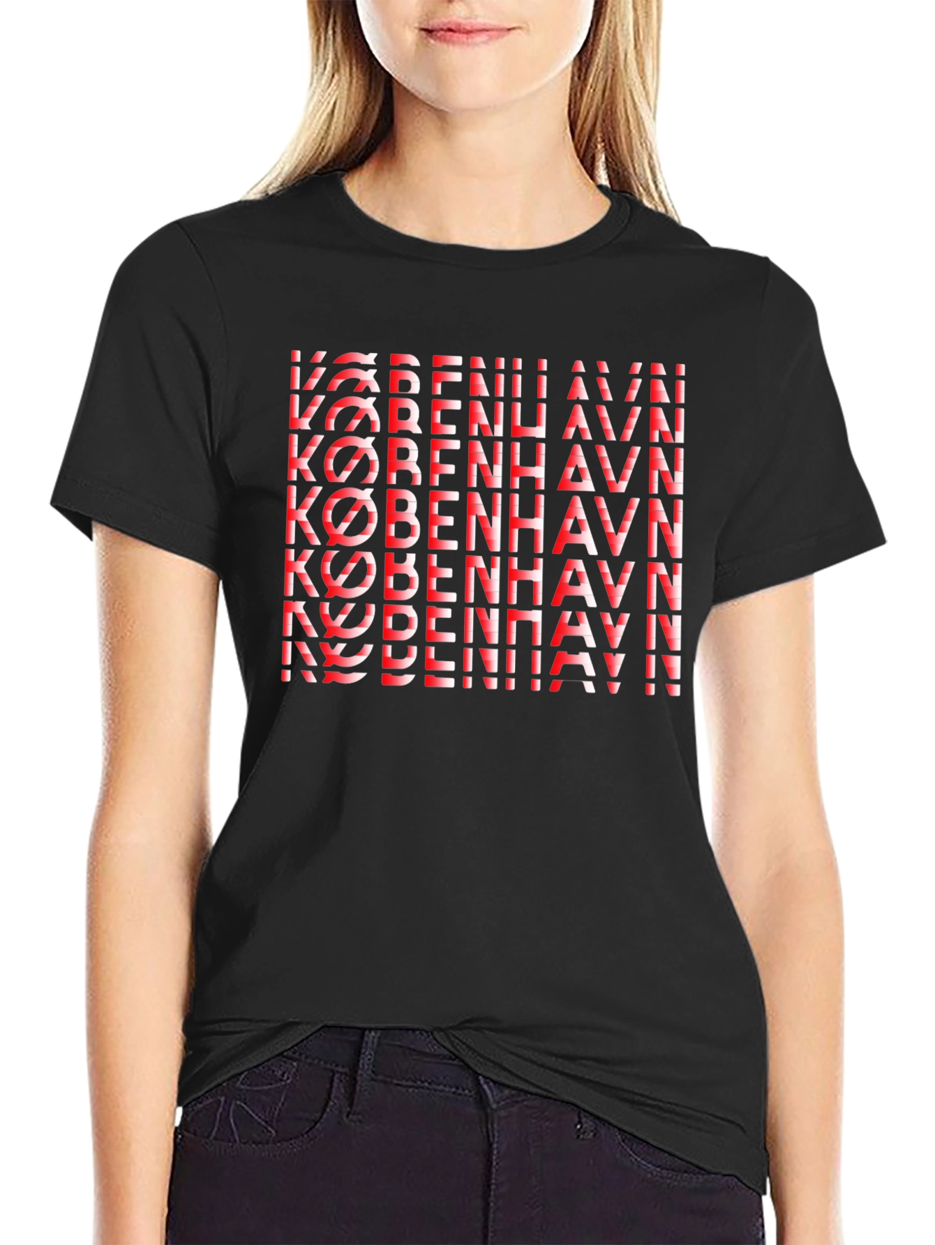 Copenhagen Denmark Graphic Tee - Black Cotton T-Shirt