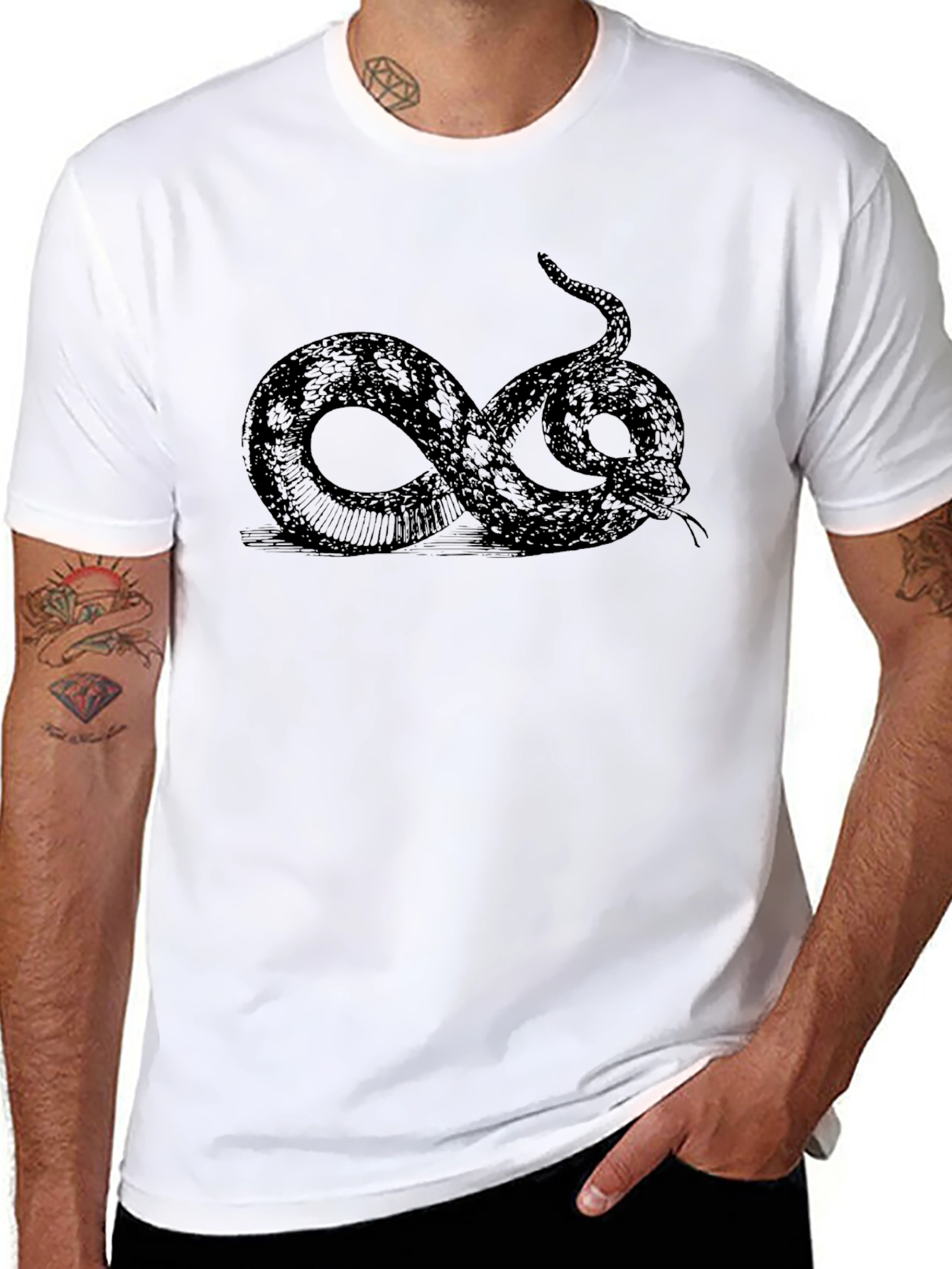 Snake Graphic Tee - Mens Black T-Shirt