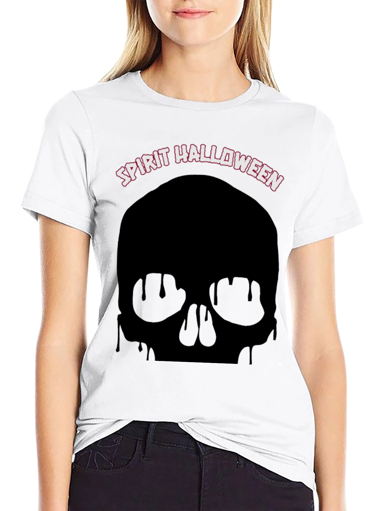 Spirit Halloween Skull Graphic Tee - Mens Black T-Shirt