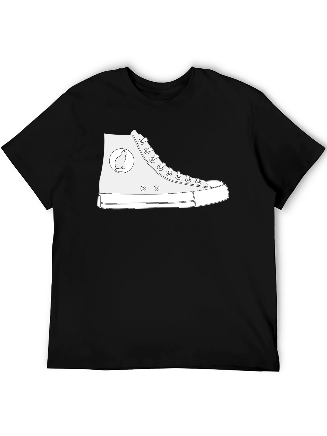 Sneaker Cat Silhouette Graphic Tee