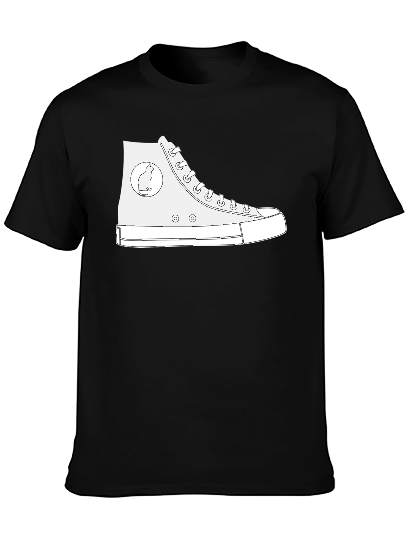 Sneaker Cat Silhouette Graphic Tee