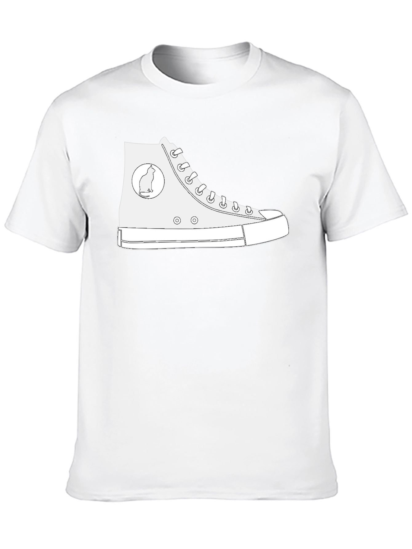 Sneaker Cat Silhouette Graphic Tee