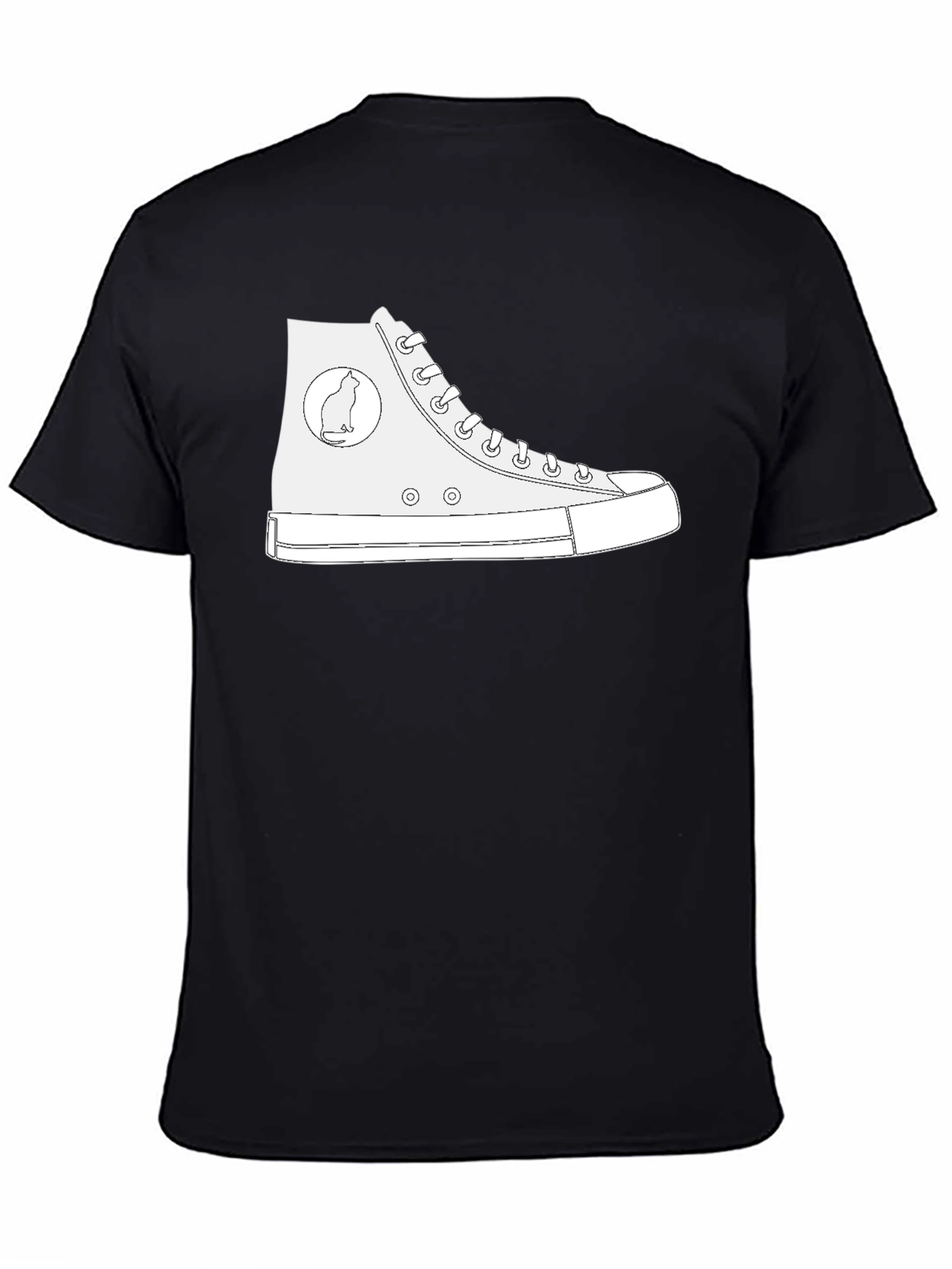 Sneaker Cat Silhouette Graphic Tee