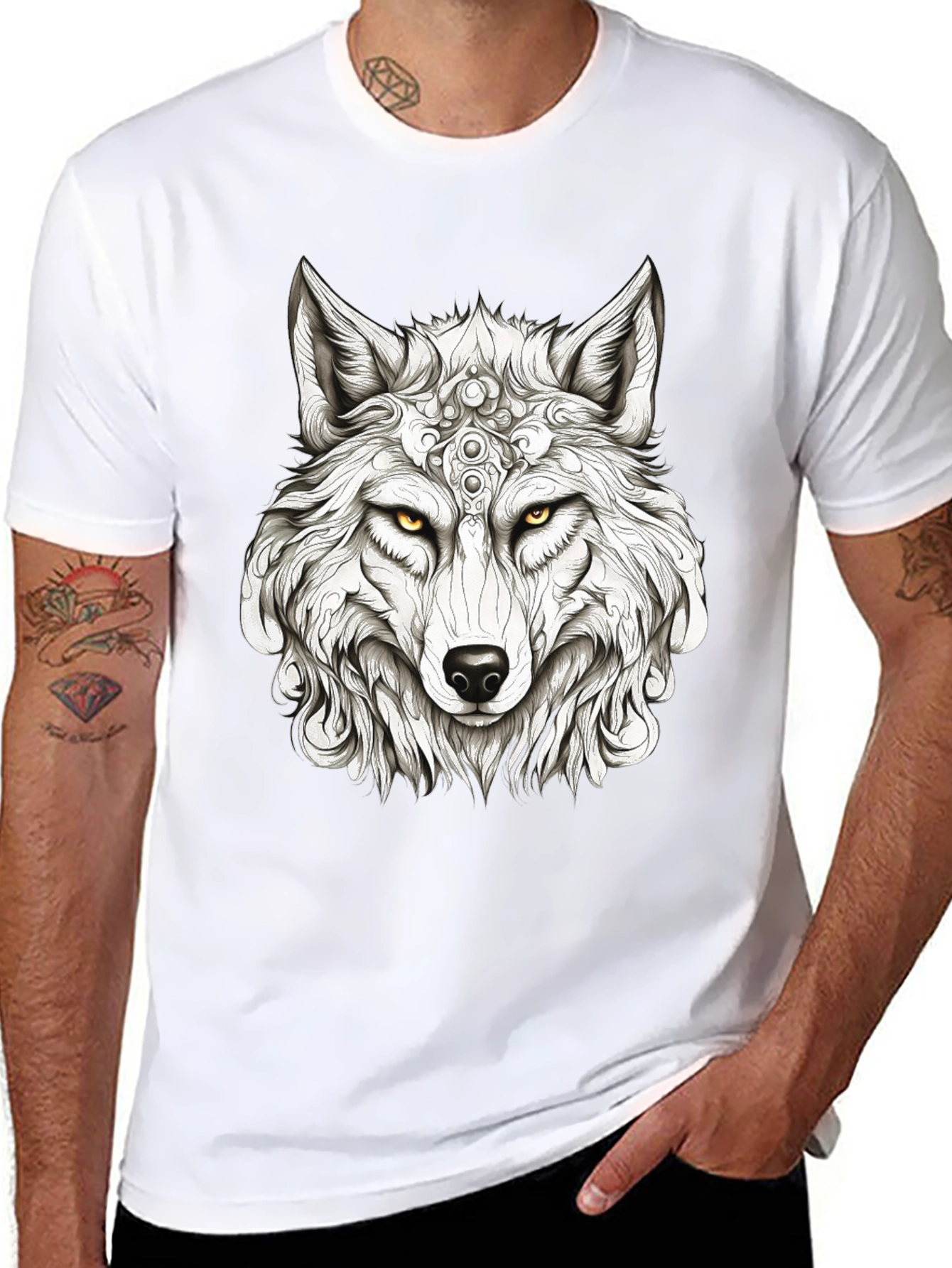 Wolf Graphic Print T-Shirt