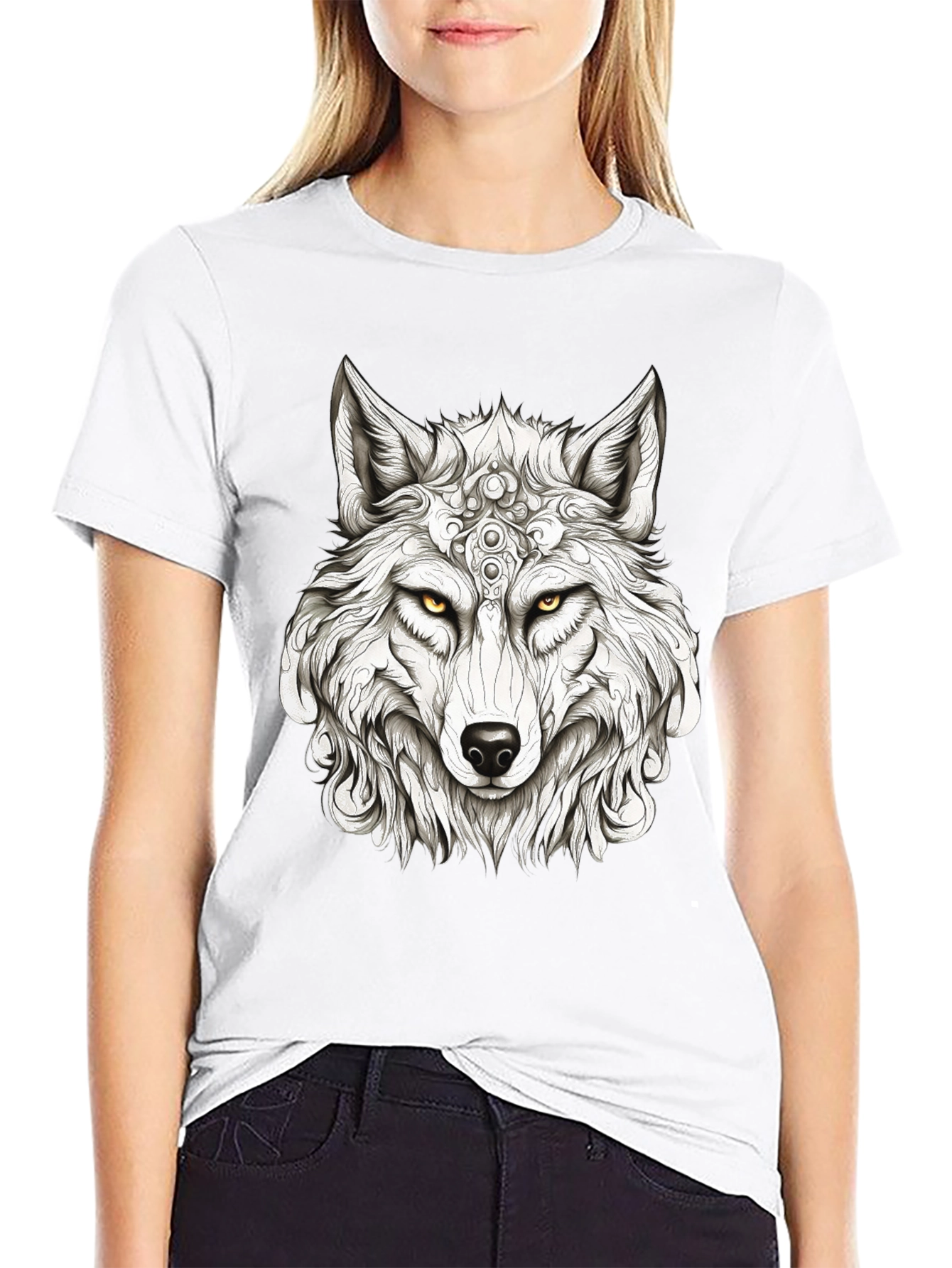 Wolf Graphic Print T-Shirt