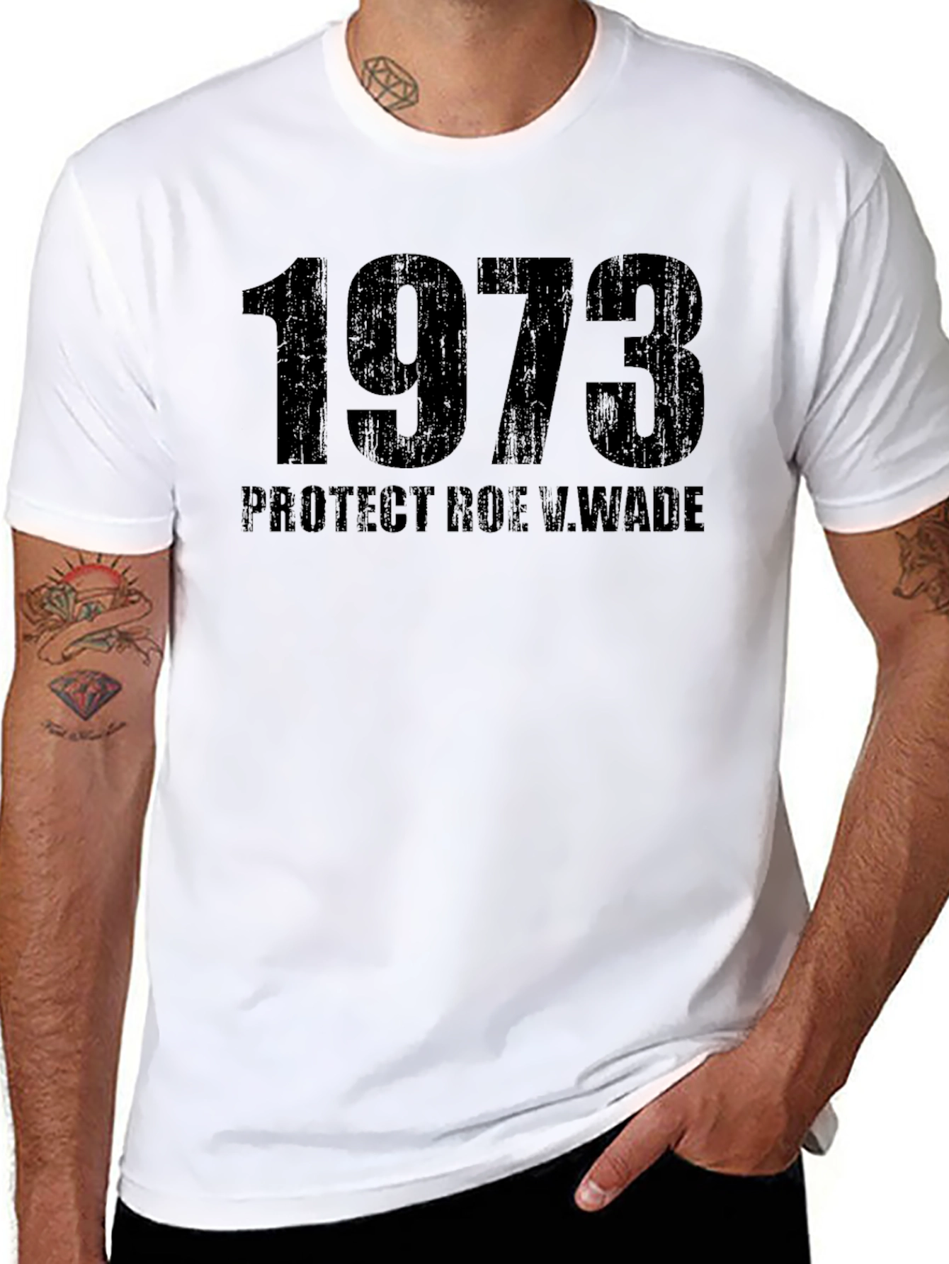 1973 Protect Roe V. Wade Black T-Shirt
