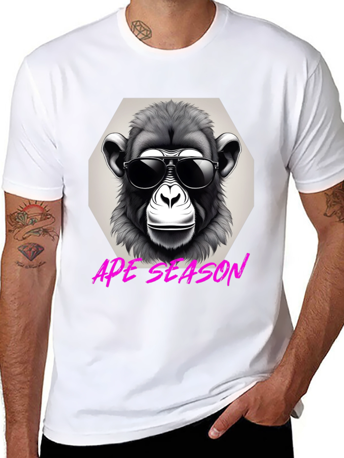 Ape Season Graphic T-Shirt - Cool Chimp Design