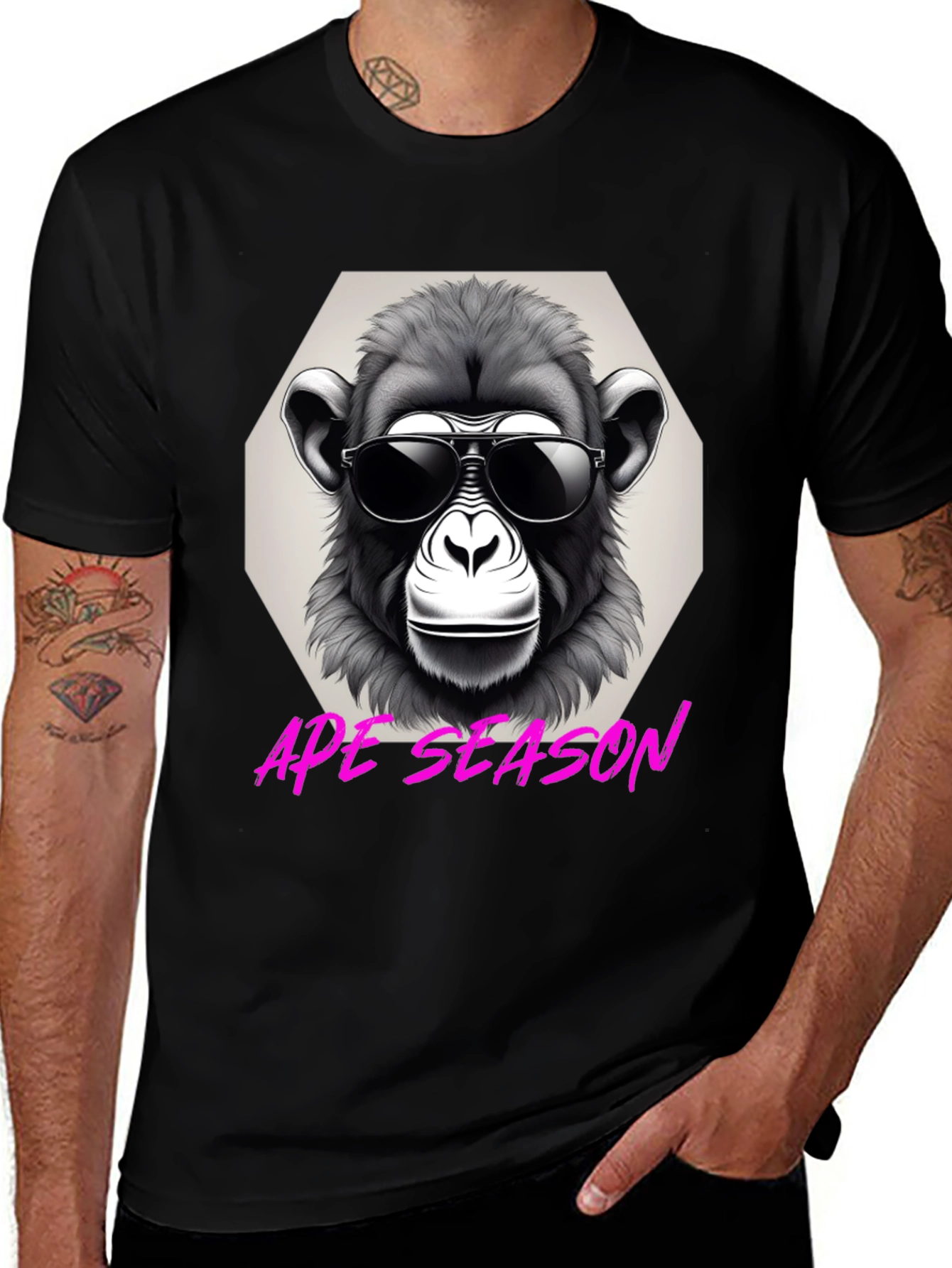 Ape Season Graphic T-Shirt - Cool Chimp Design