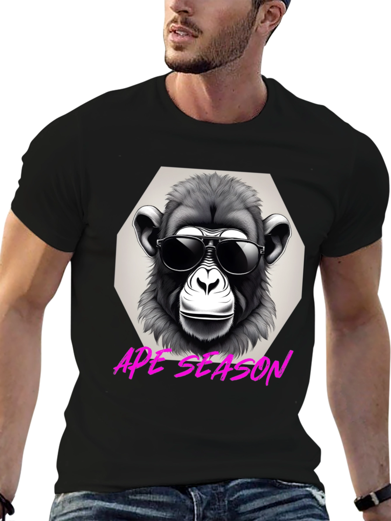 Ape Season Graphic T-Shirt - Cool Chimp Design