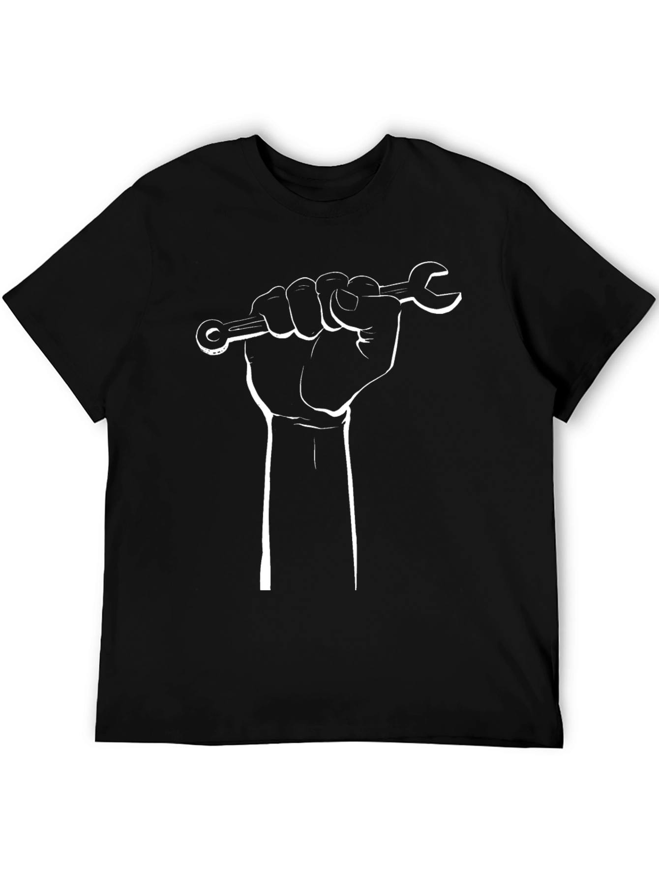 Wrench Power Fist Graphic Tee - Black Cotton