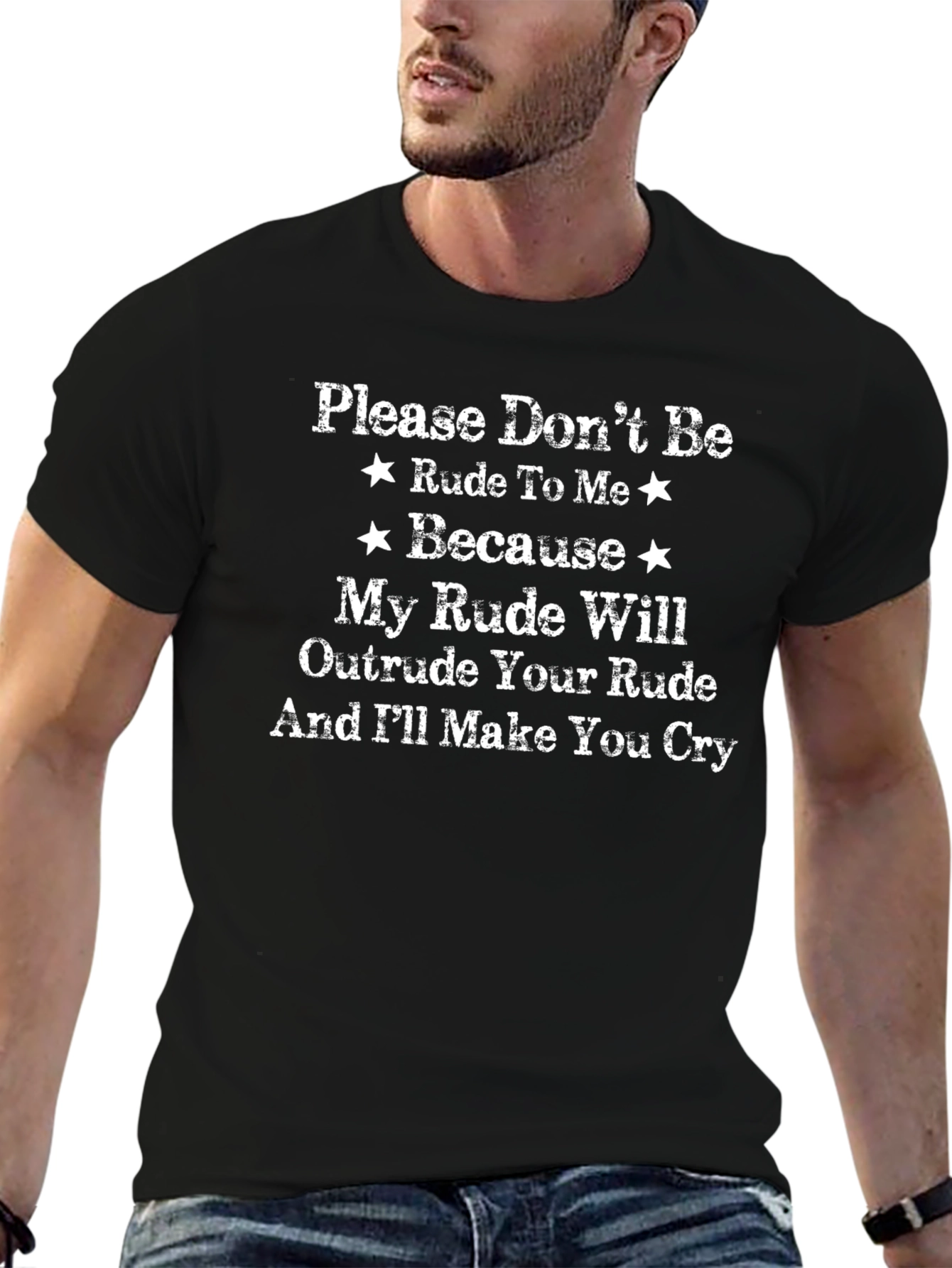 Funny Dont Be Rude Graphic T-Shirt