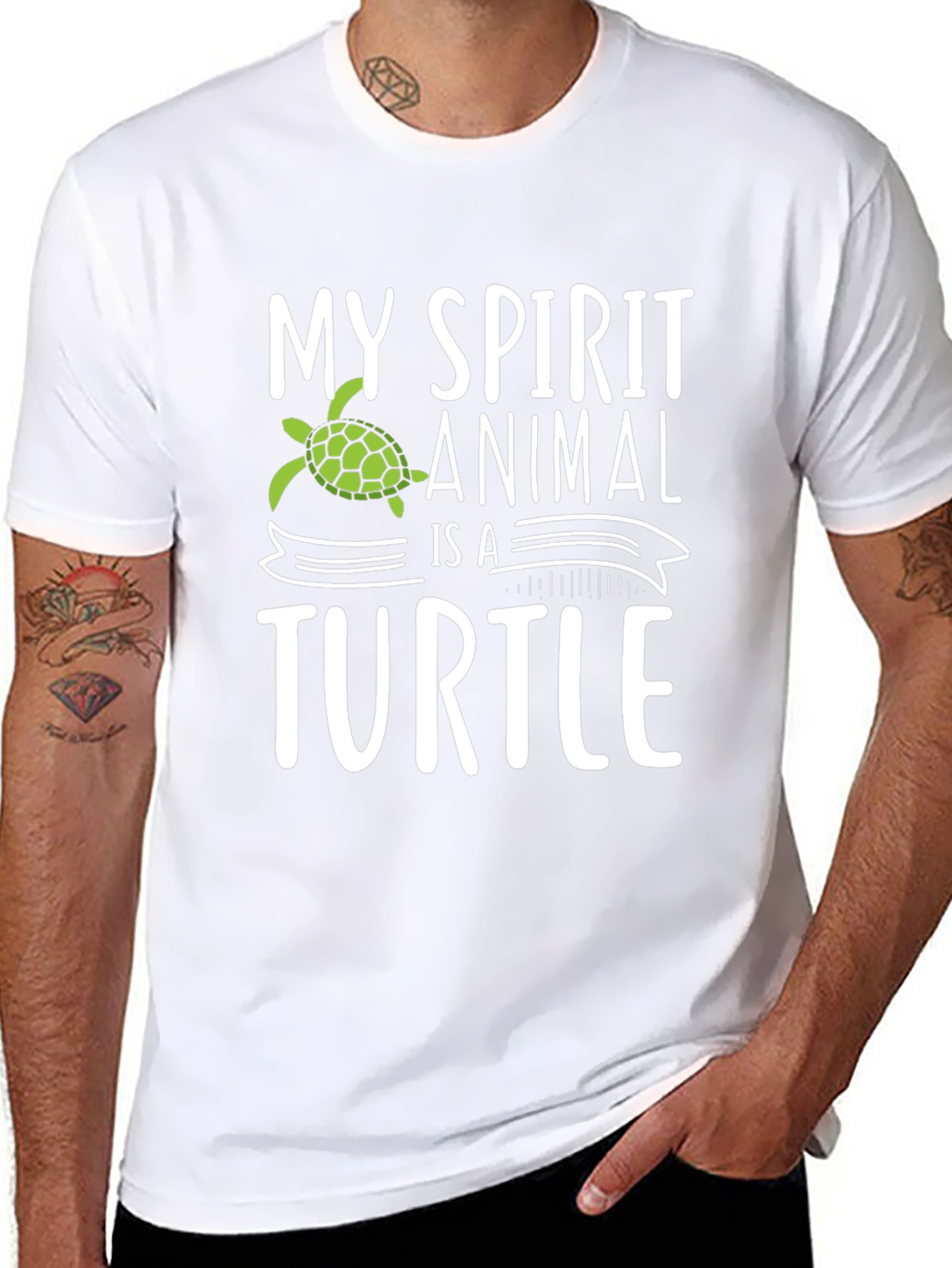 My Spirit Animal Is A Turtle Black T-Shirt