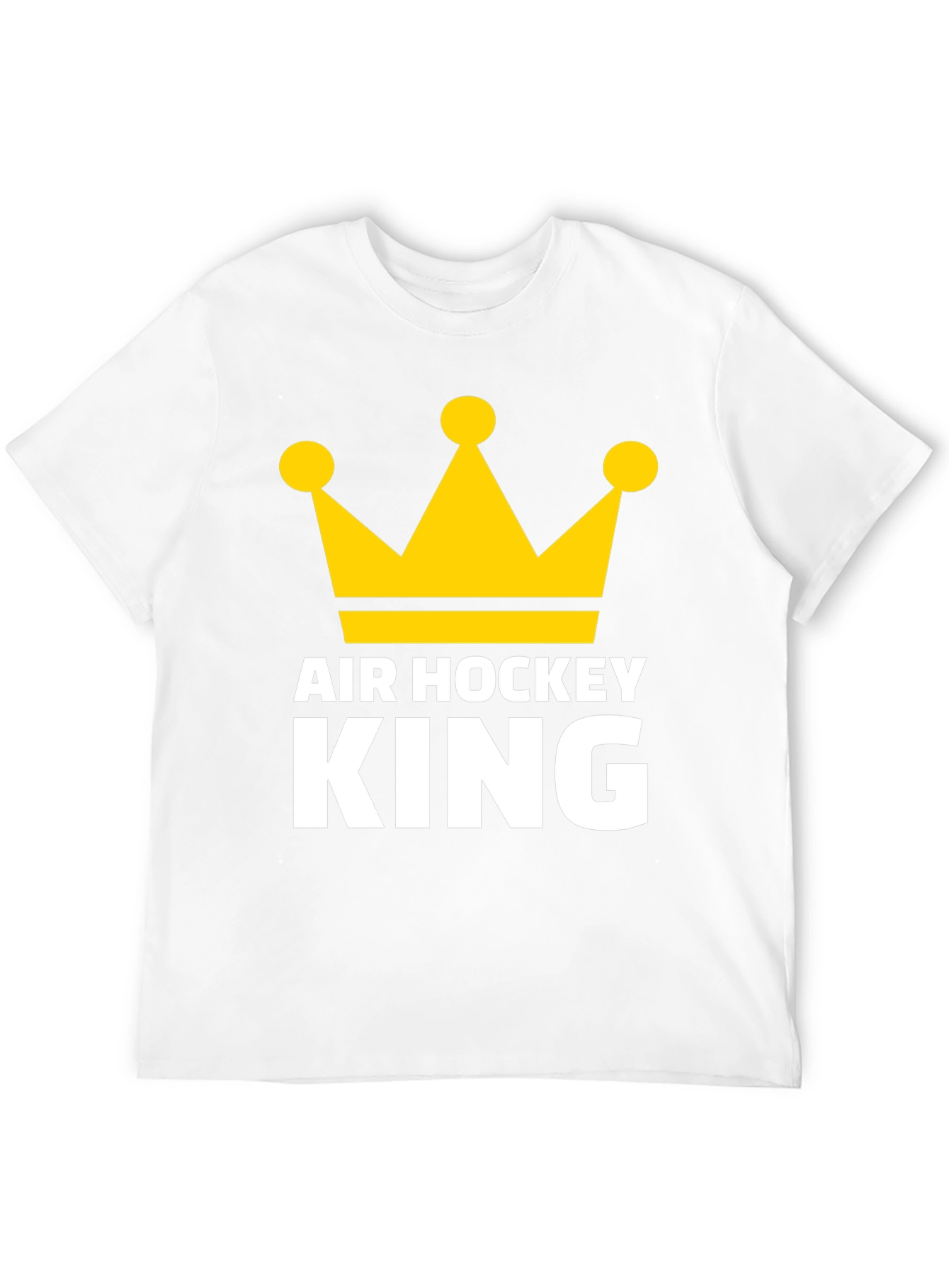 Air Hockey King T-Shirt - Golden Crown Graphic Tee