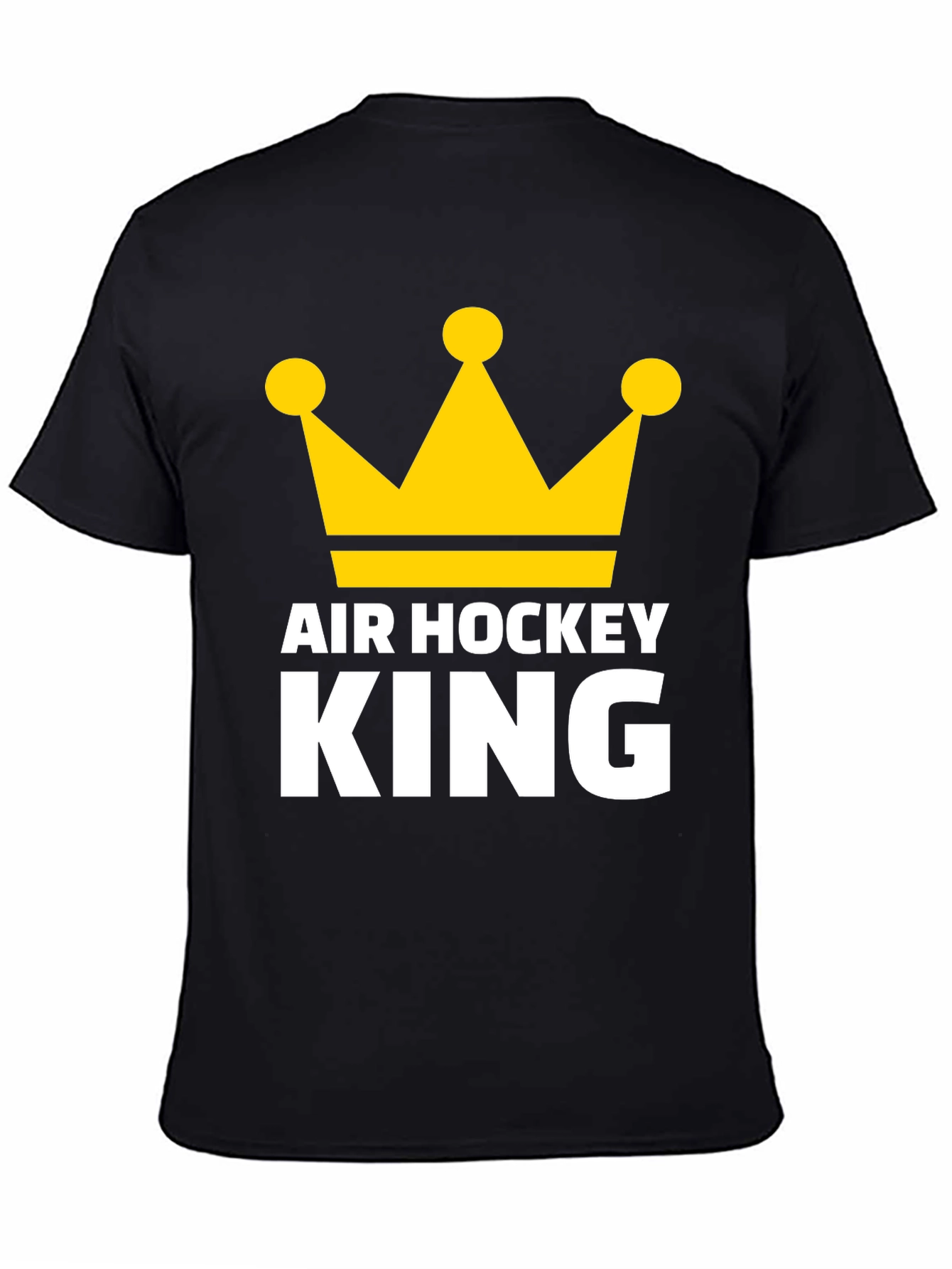 Air Hockey King T-Shirt - Golden Crown Graphic Tee