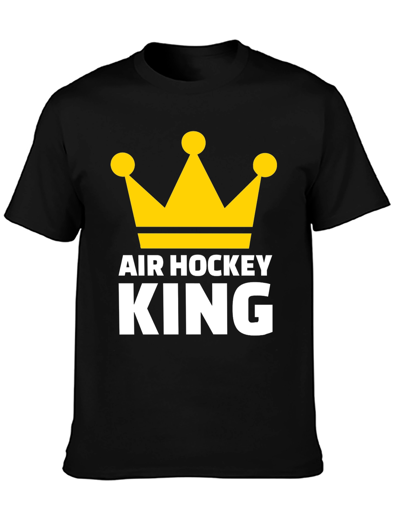 Air Hockey King T-Shirt - Golden Crown Graphic Tee