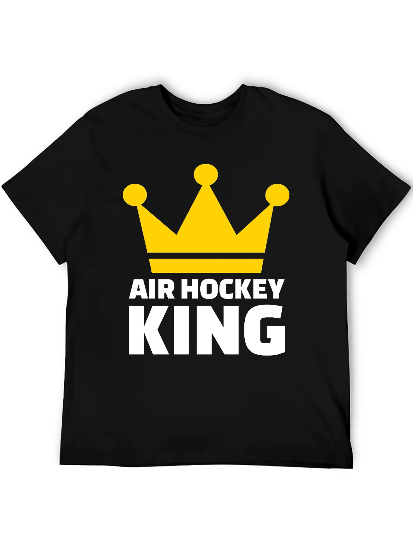 Air Hockey King T-Shirt - Golden Crown Graphic Tee