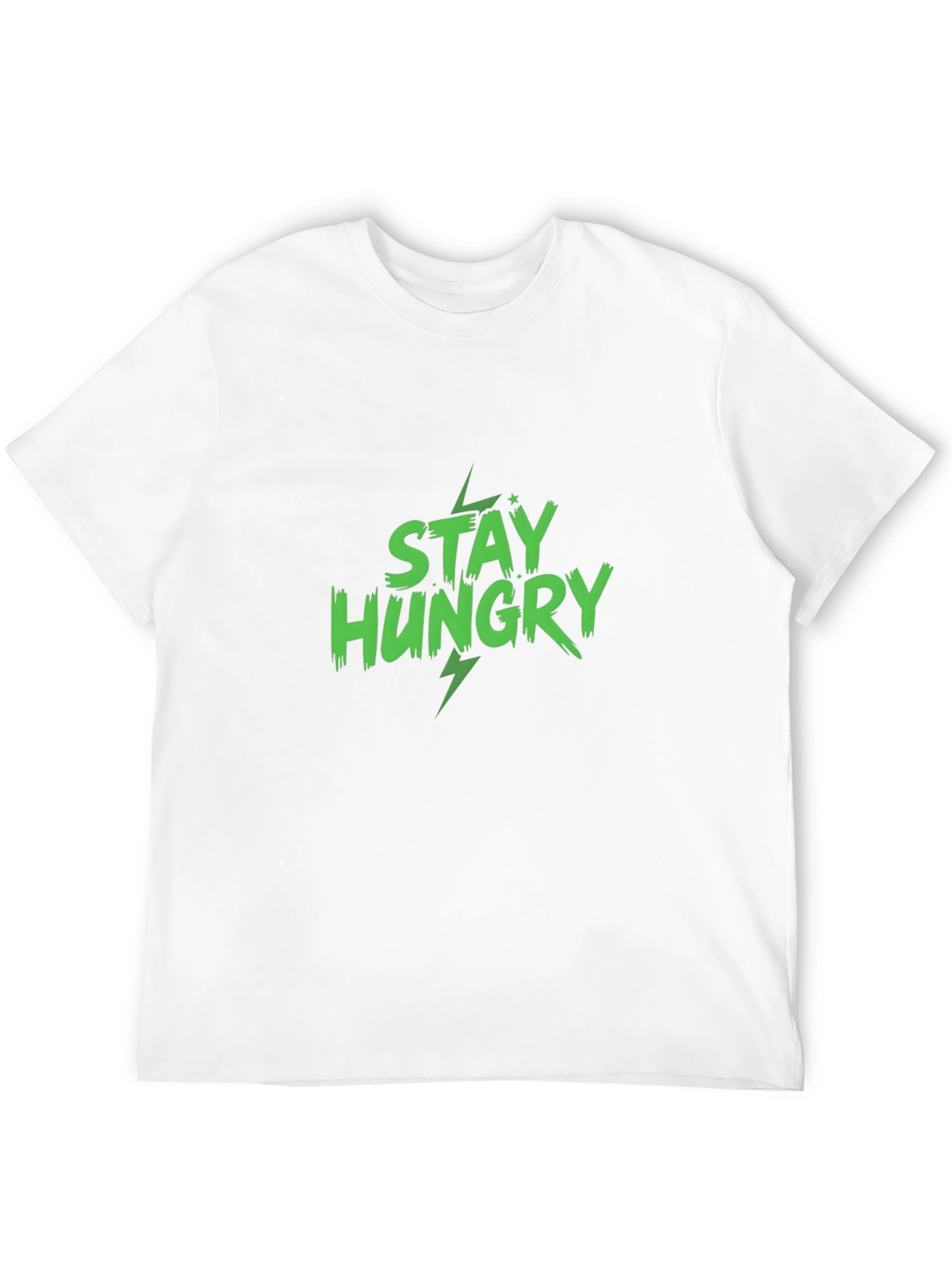 Stay Hungry Graphic Print Black T-Shirt